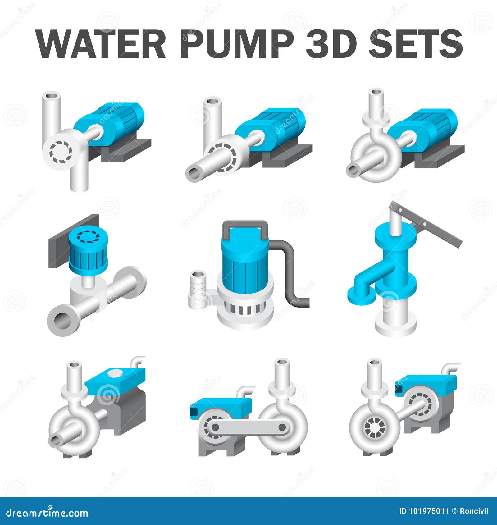Water pump vector stock vector. Illustration of plumbing 101975011