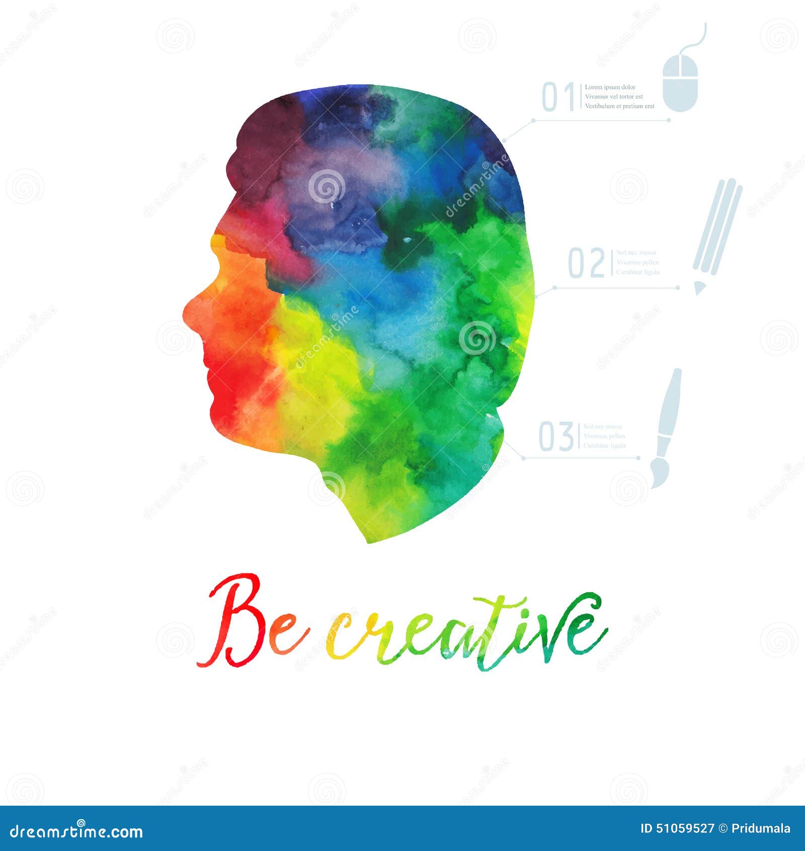 vector-watercolor-human-head- vector-watercolor-human-head-