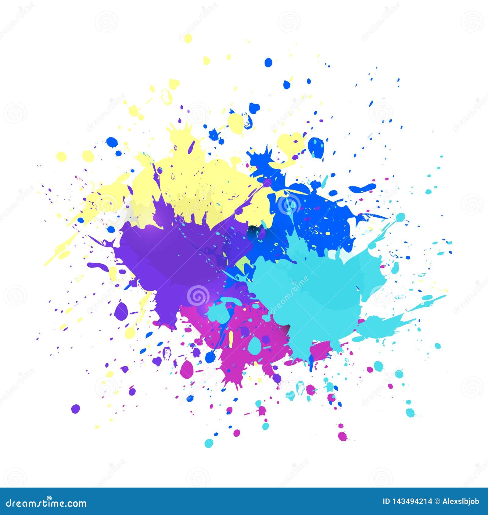 Download Vector Watercolor Splash Texture Background Isolated. Hand-drawn Blob, Spot. Watercolor Effects ...