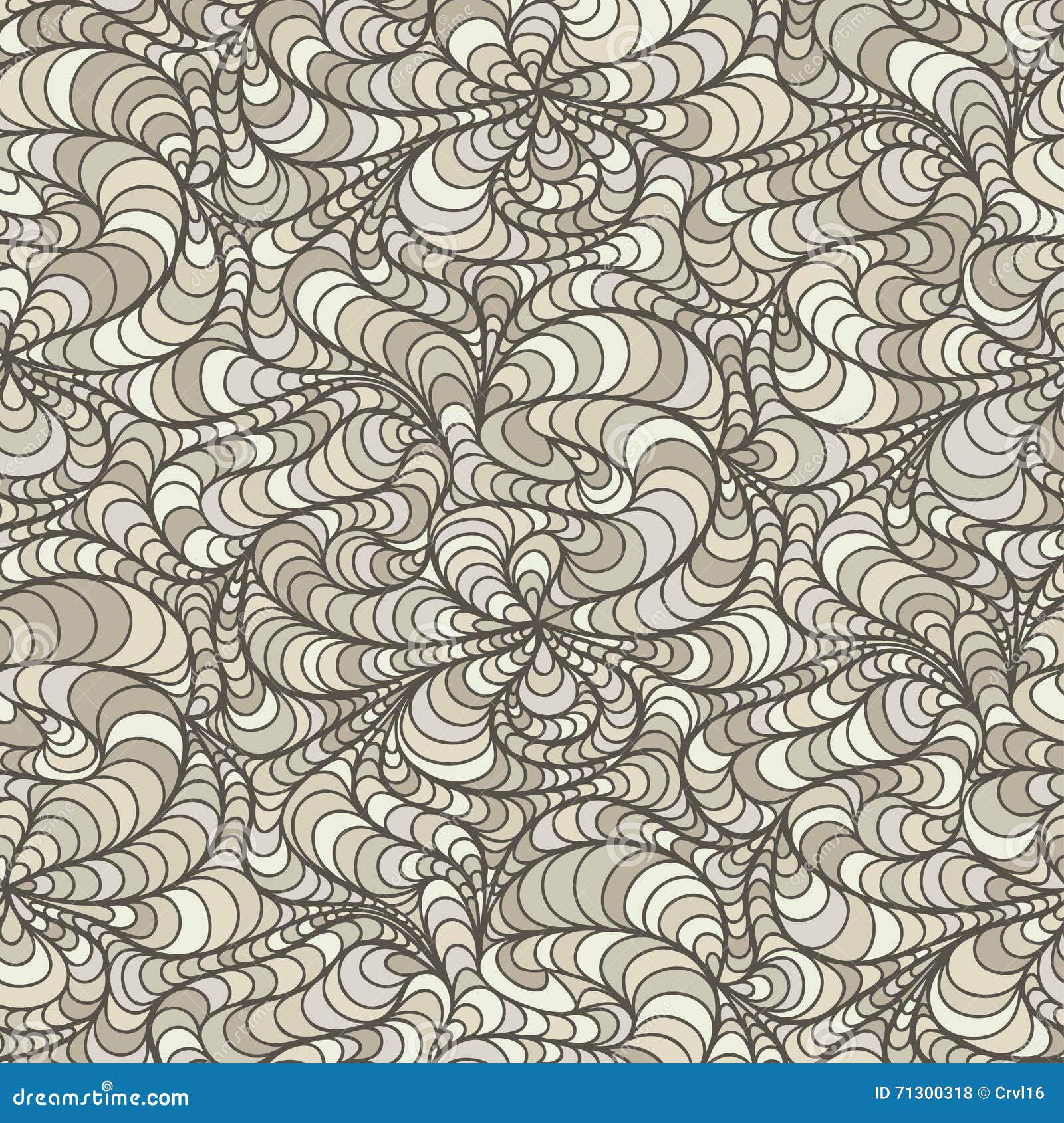 Vector Wave Background Of Doodle Drawn Lines Stock Vector ...