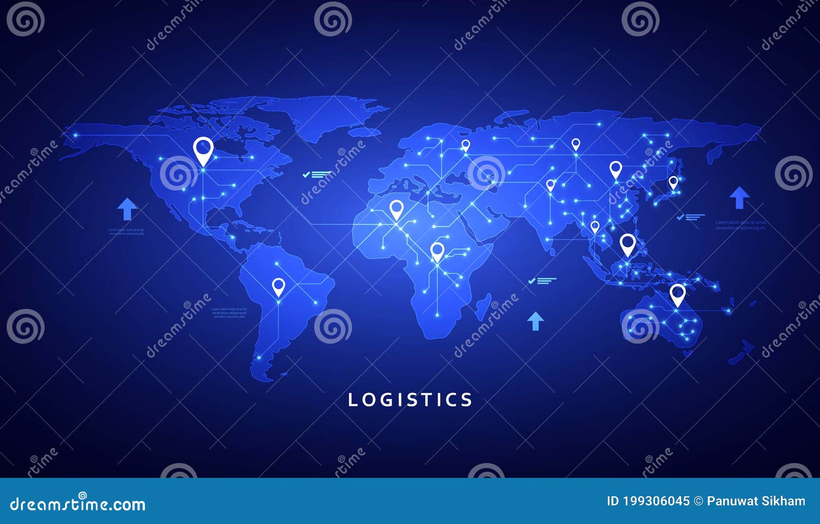 Vector  Banner on the Theme of Logistics, Warehouse, Freight, Cargo