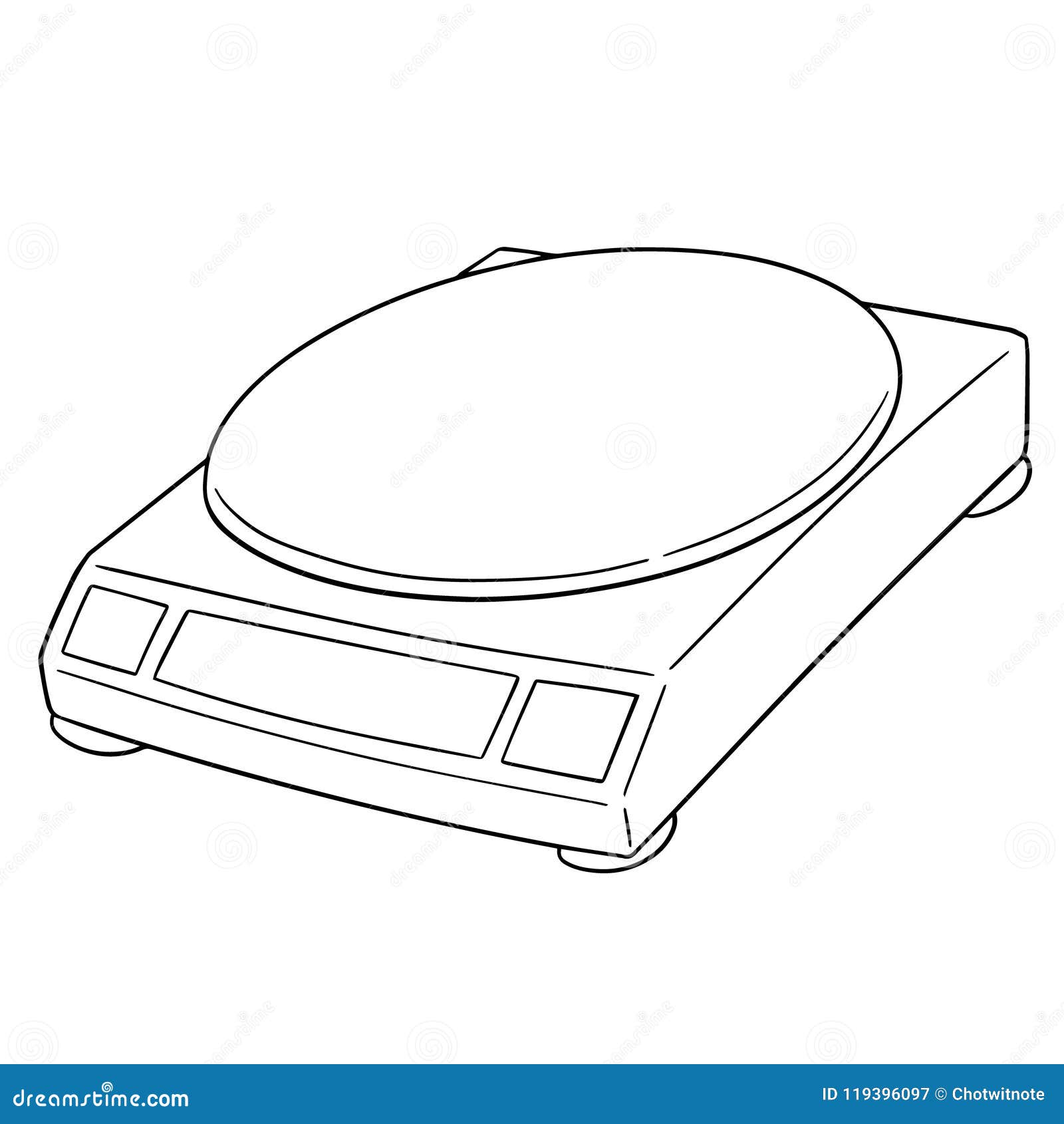 Vector of weighing machine stock vector. Illustration of deco 119396097
