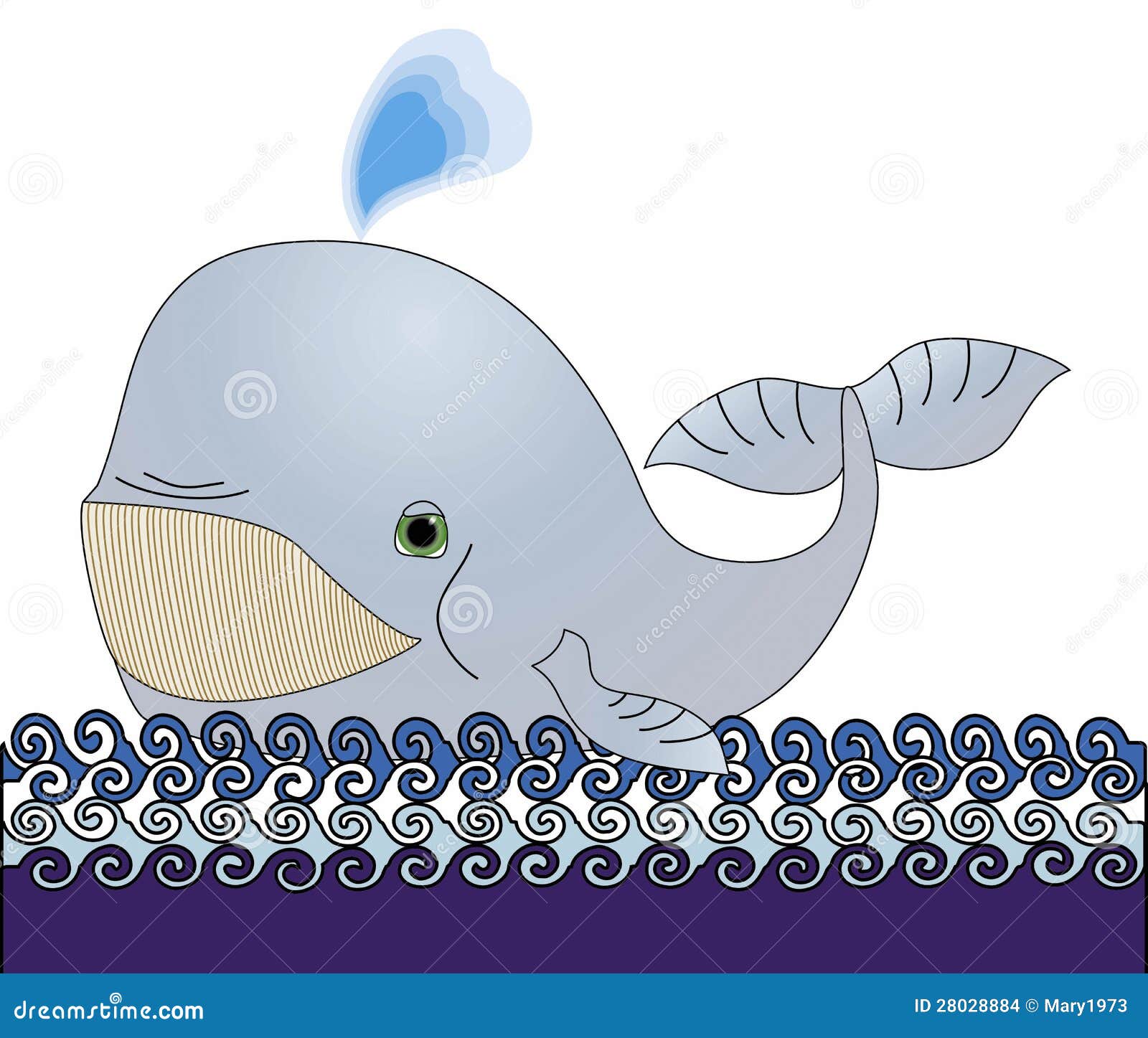 Vector whale stock vector. Illustration of diving, smooth - 28028884