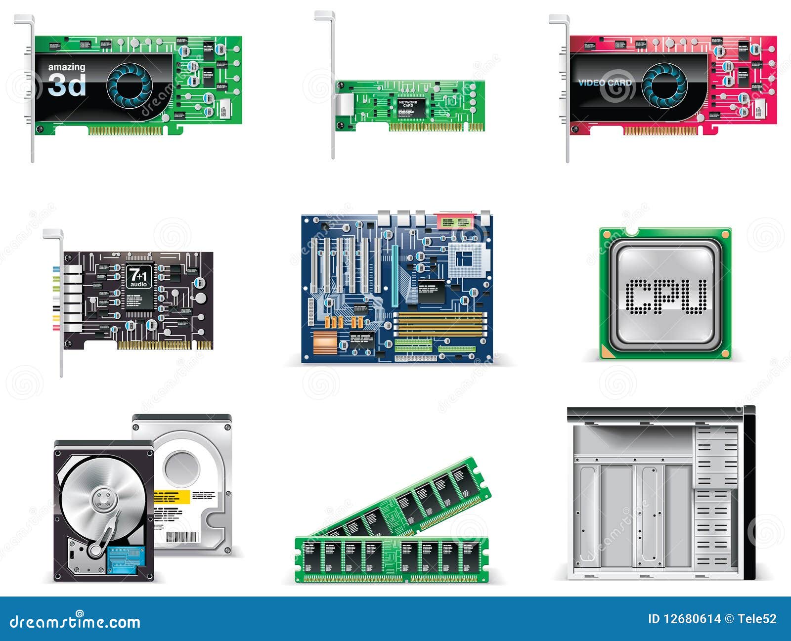 Vector White Computer Icon Set. Part 4 Stock Images Image 12680614
