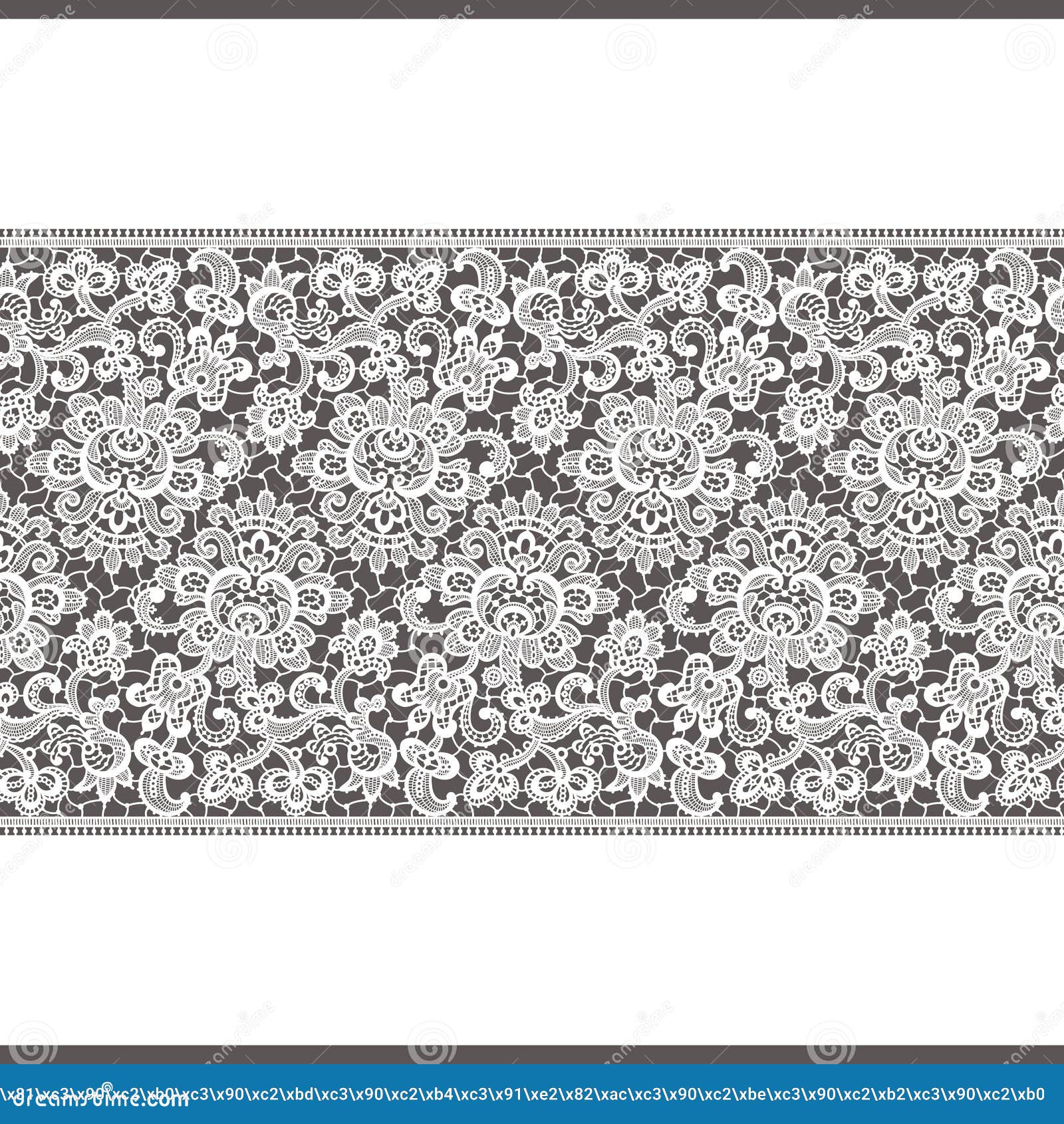 Download Vector White Lace Borders. Seamless Pattern. Stock Vector ...