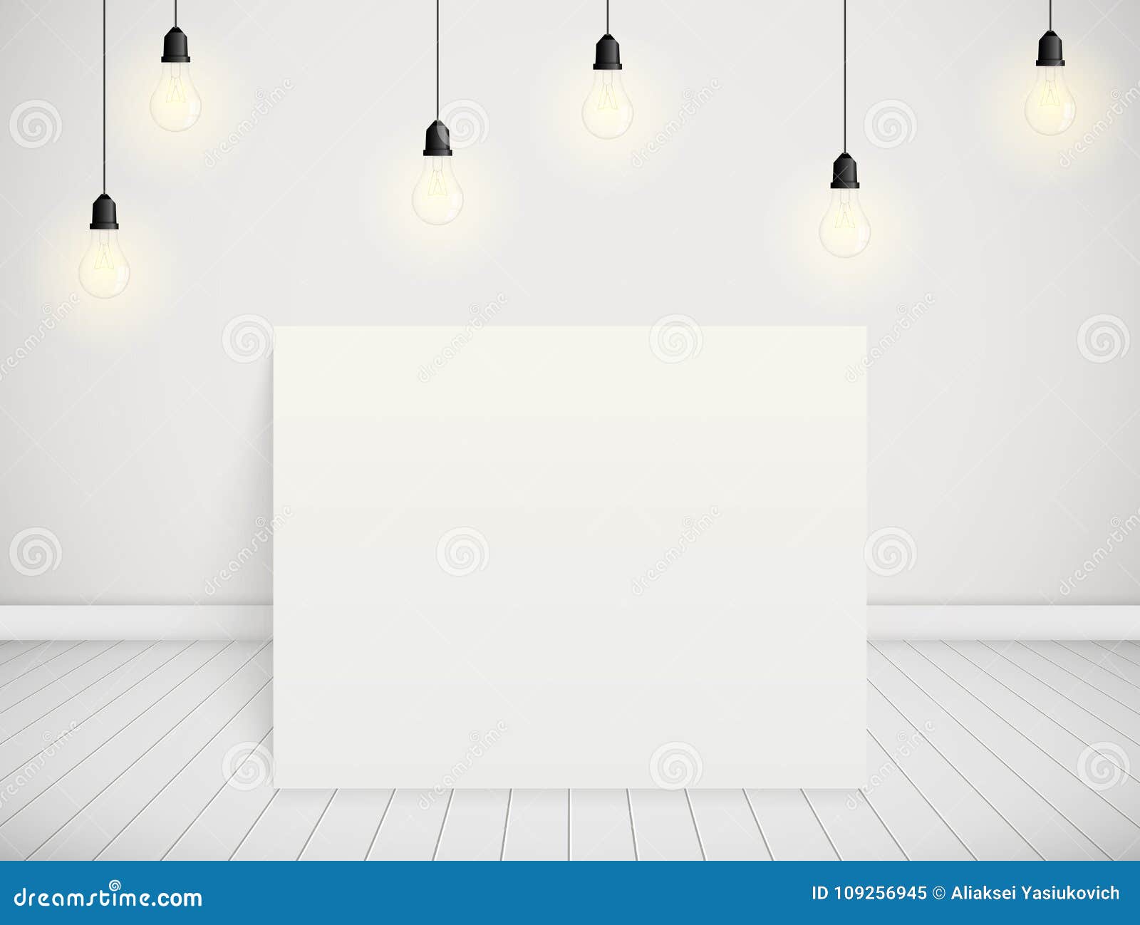 Vector white room. stock vector. Illustration of empty - 109256945