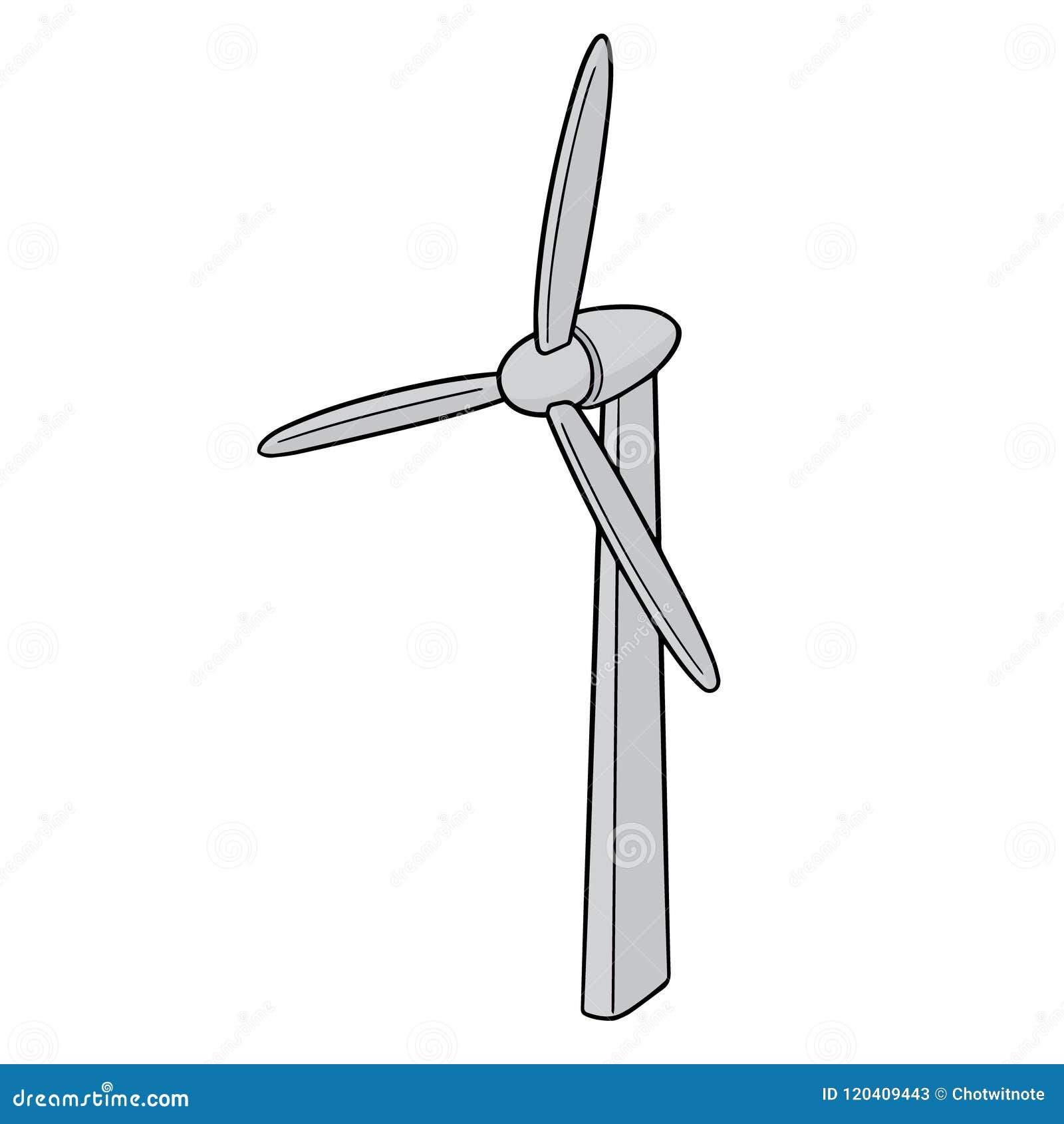 Vector of wind turbine stock vector. Illustration of cartoon - 120409443