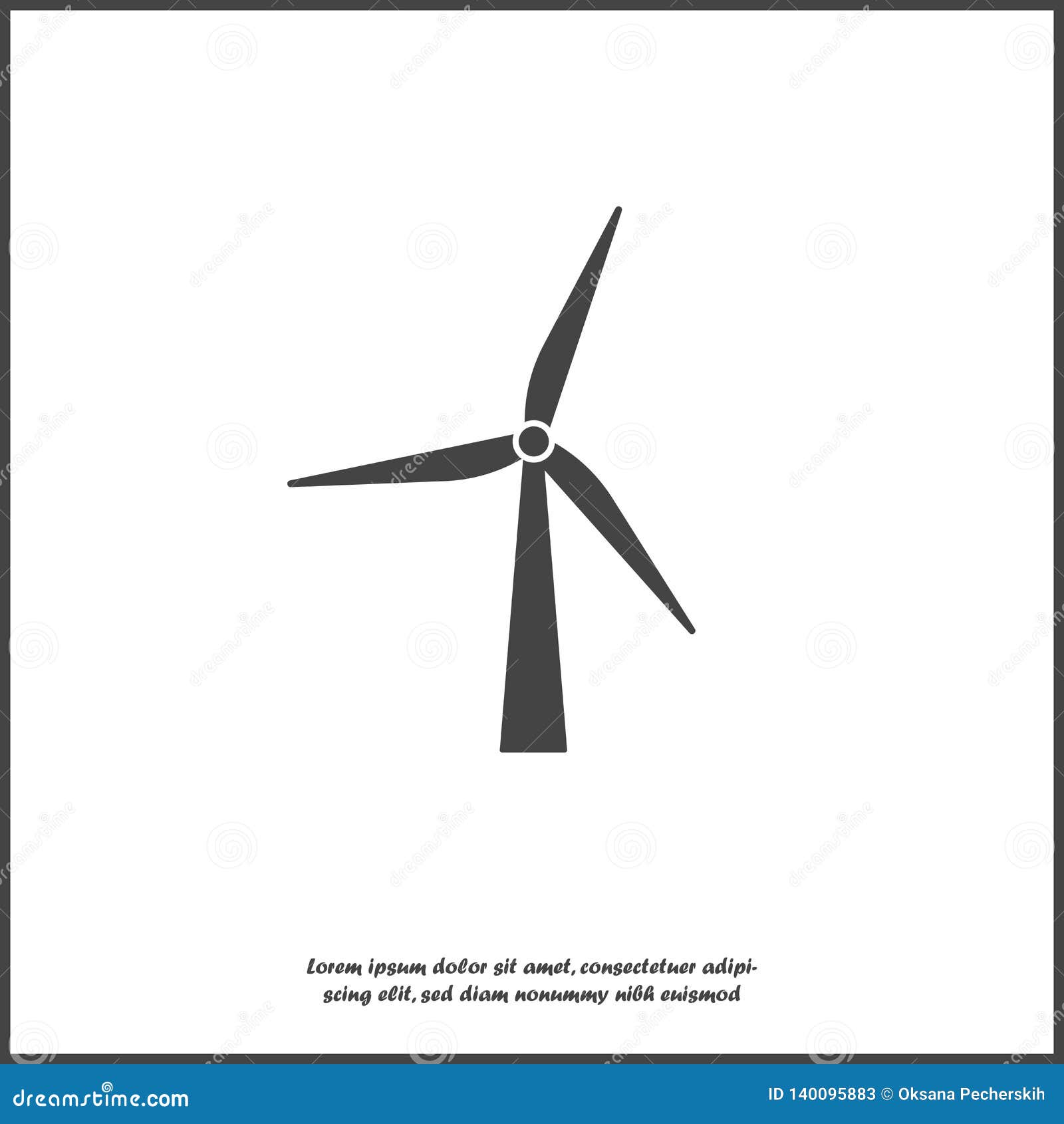 Download Vector Windmill Icon. Power Generator On White Isolated ...