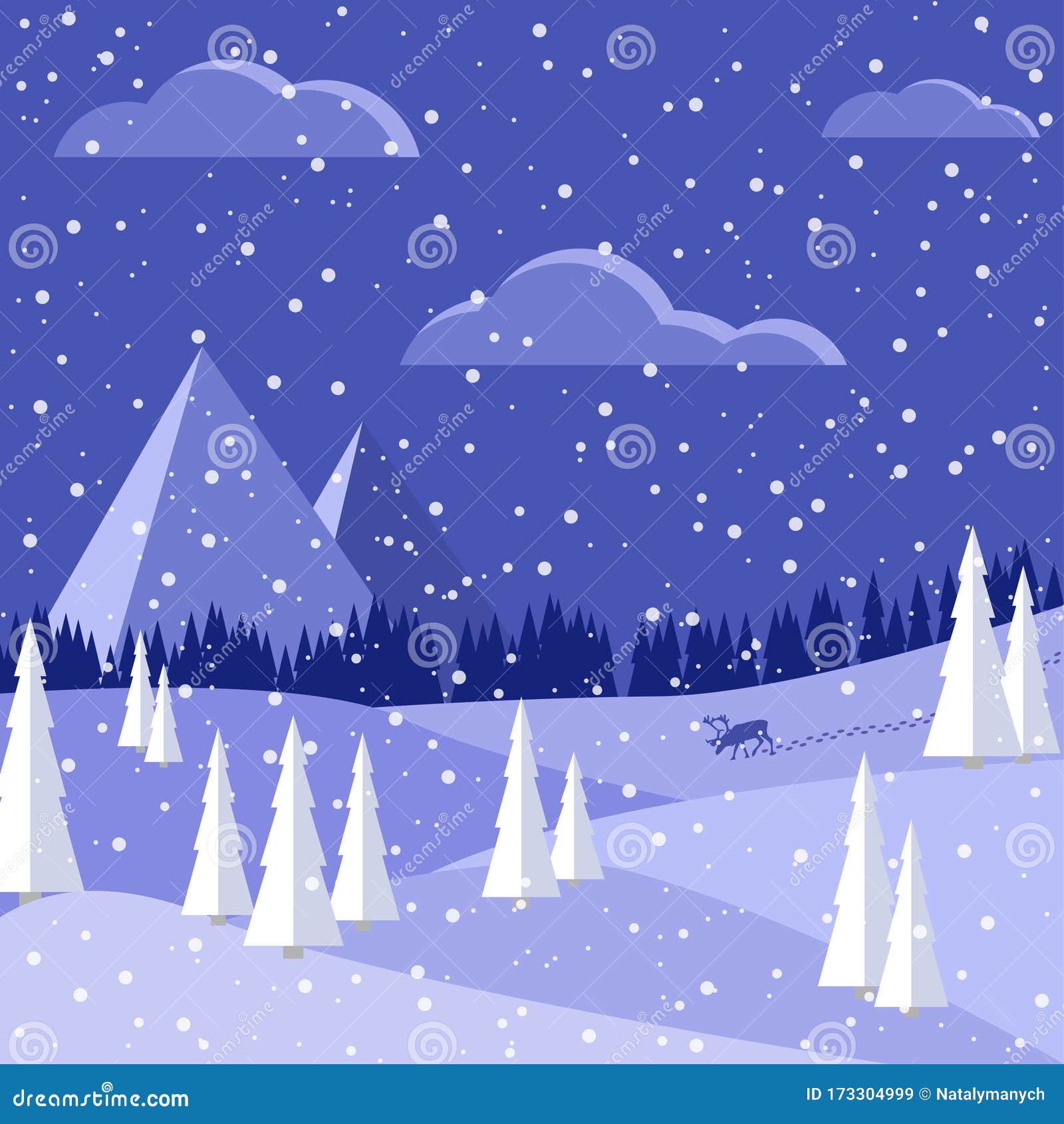 Free Vectors: Winter Backgrounds