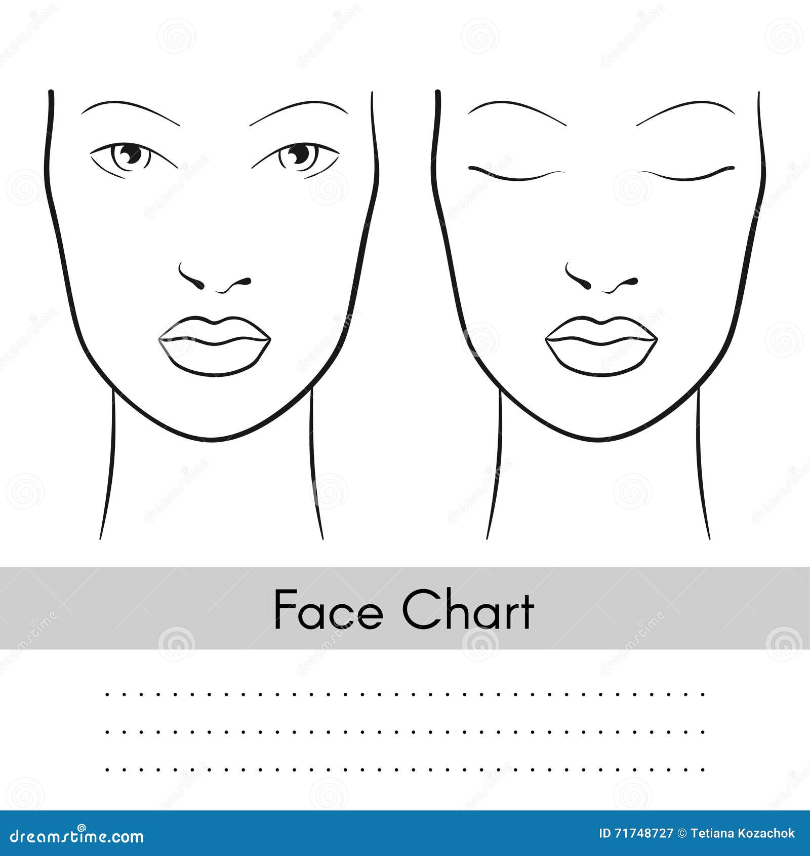 Cosmetic Face Chart