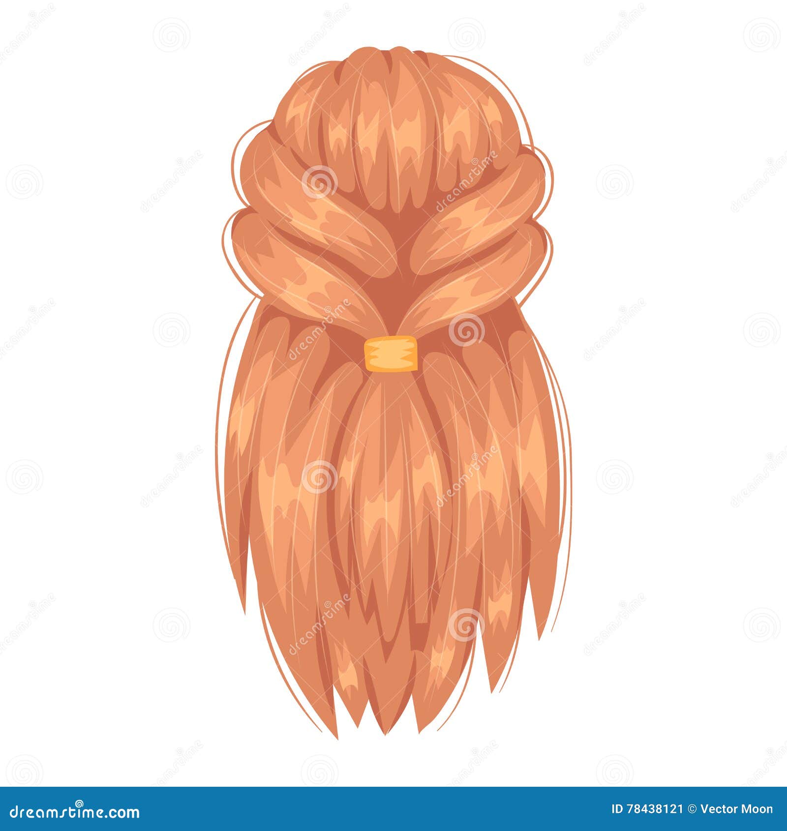 Vector Woman Hairstyle Back View Stock Vector - Illustration of face,  cosmetic: 78438121