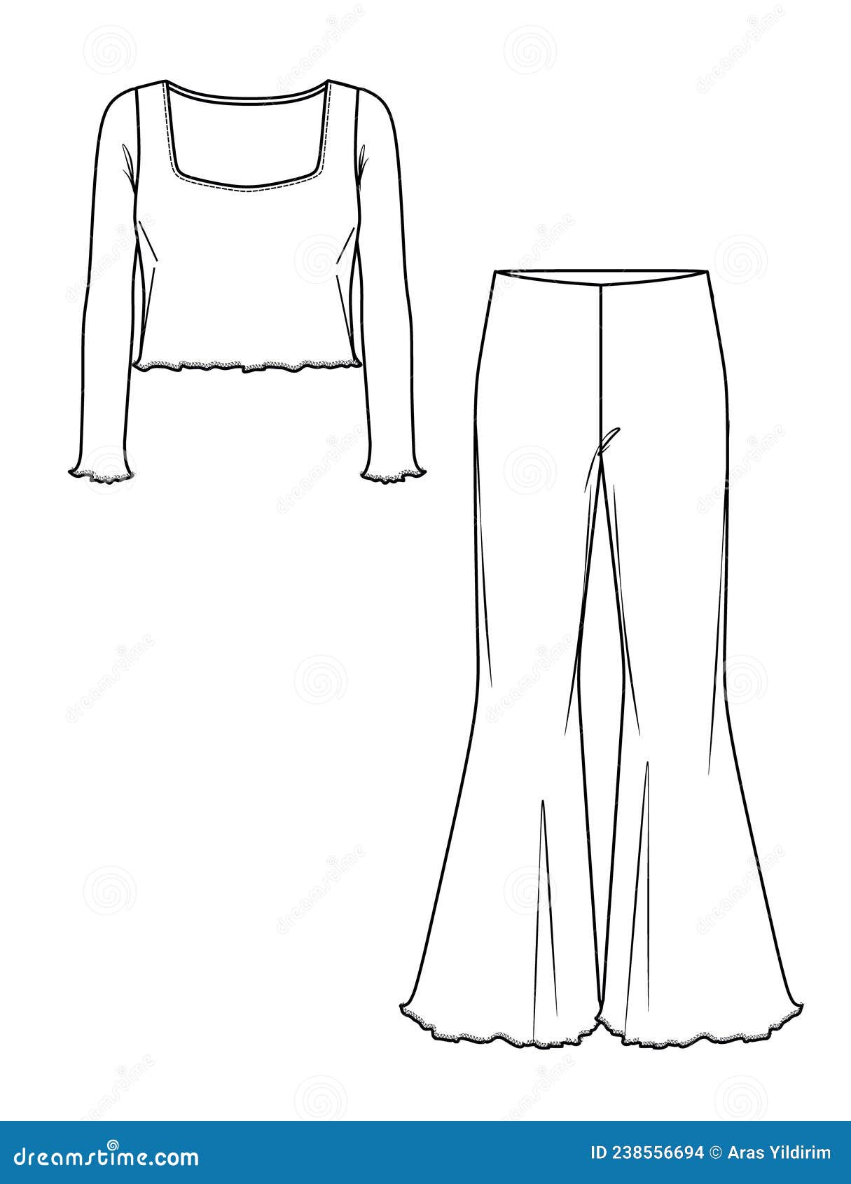  woman top and pants