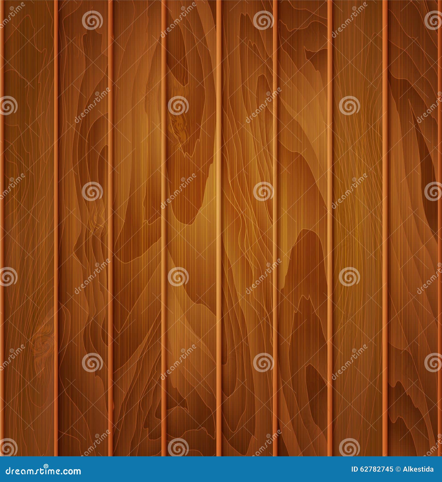 Vector Wood Background (texture) of Brown Wooden Planks Stock Vector