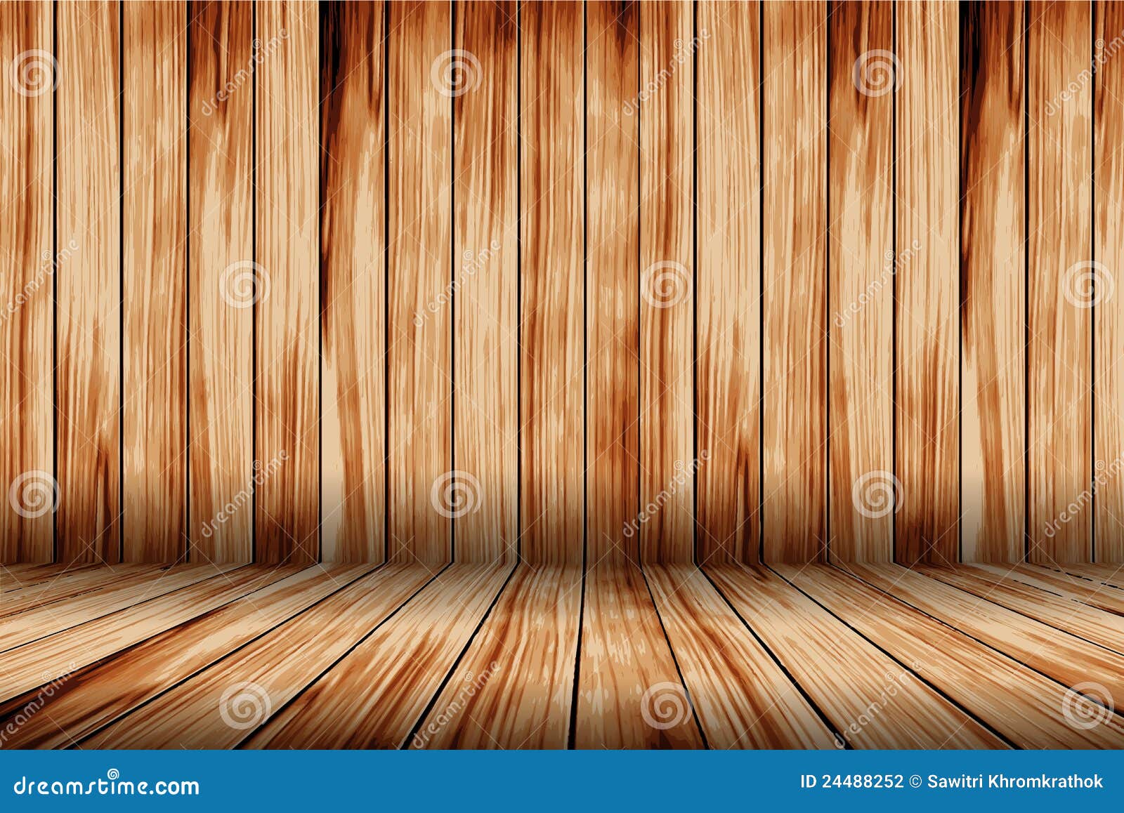 Vector Wood Room With Wooden Planks Floor Stock Vector ...