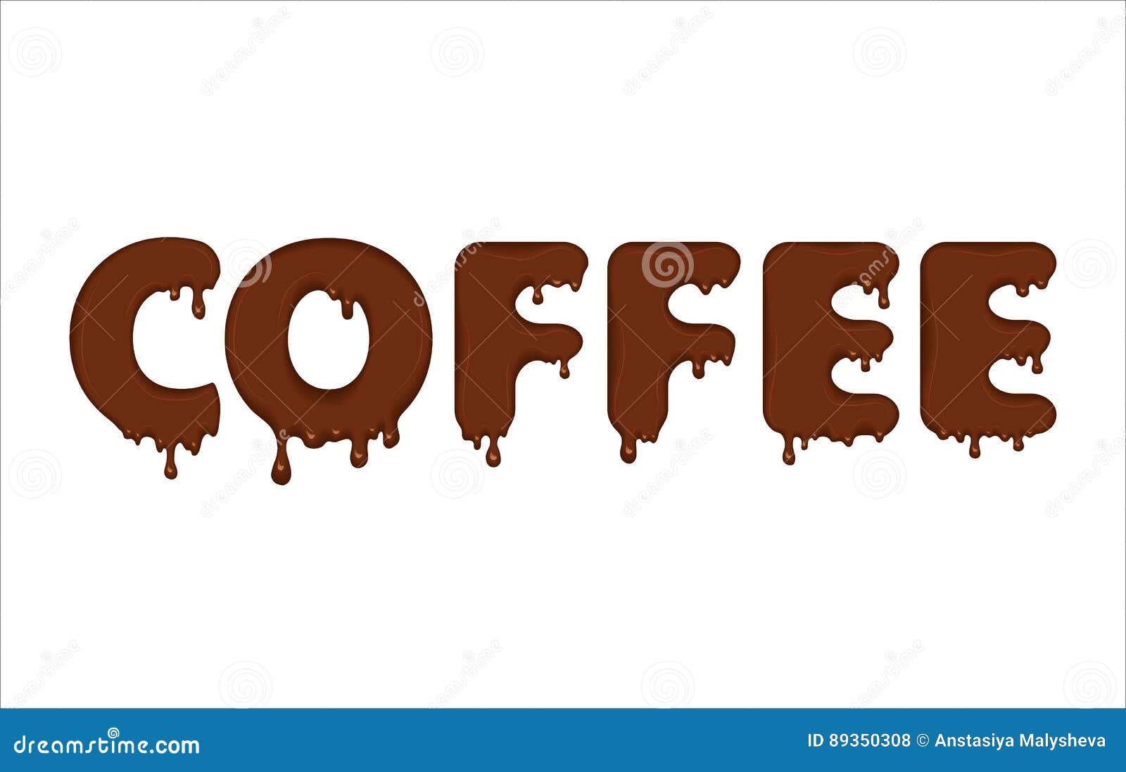 Vector Word Made of Coffee. Stock Vector Illustration of health