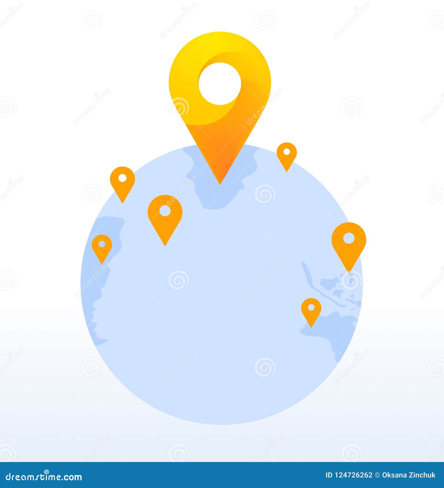 vector world map with pins illustration world with pins location world pins