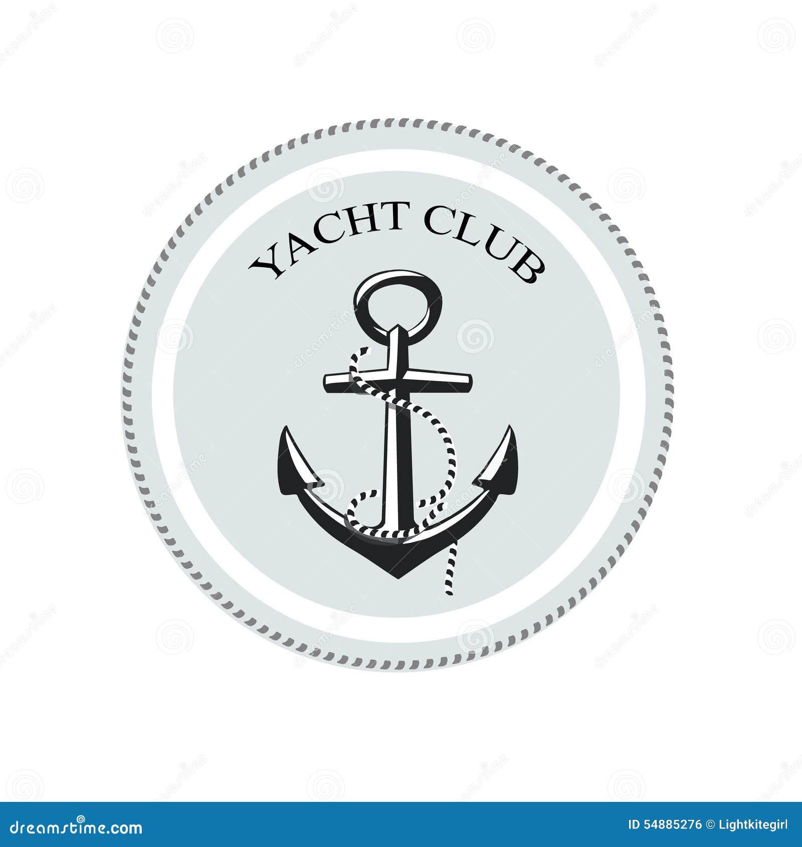 Download Vector Yacht Club Logo, Anchor On A White Stock Vector ...