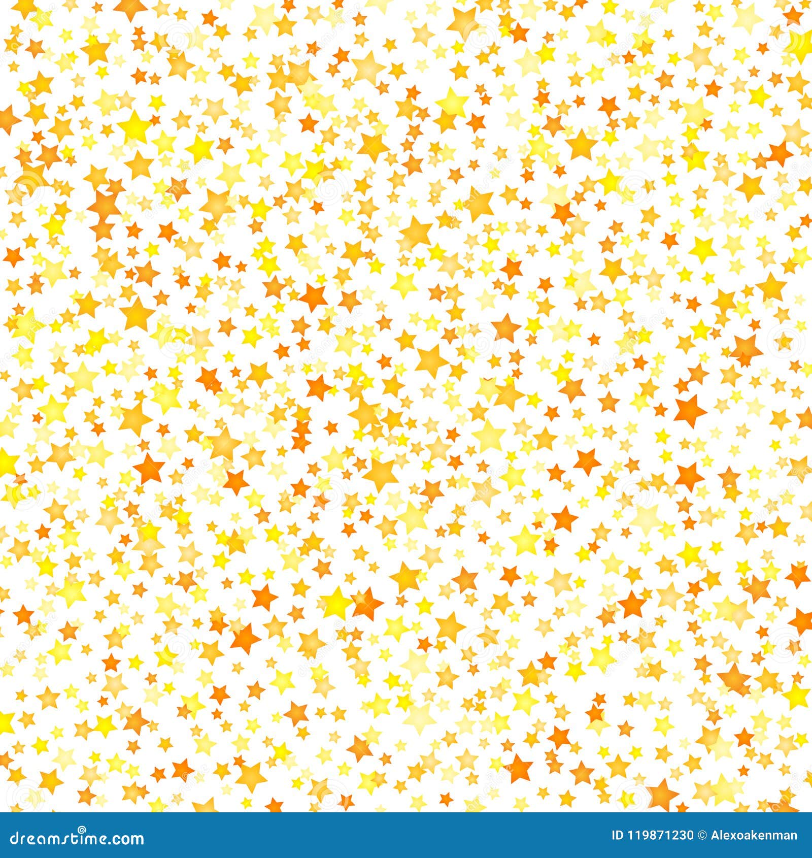 Vector Yellow Stars Background Element in Flat Style Stock Vector