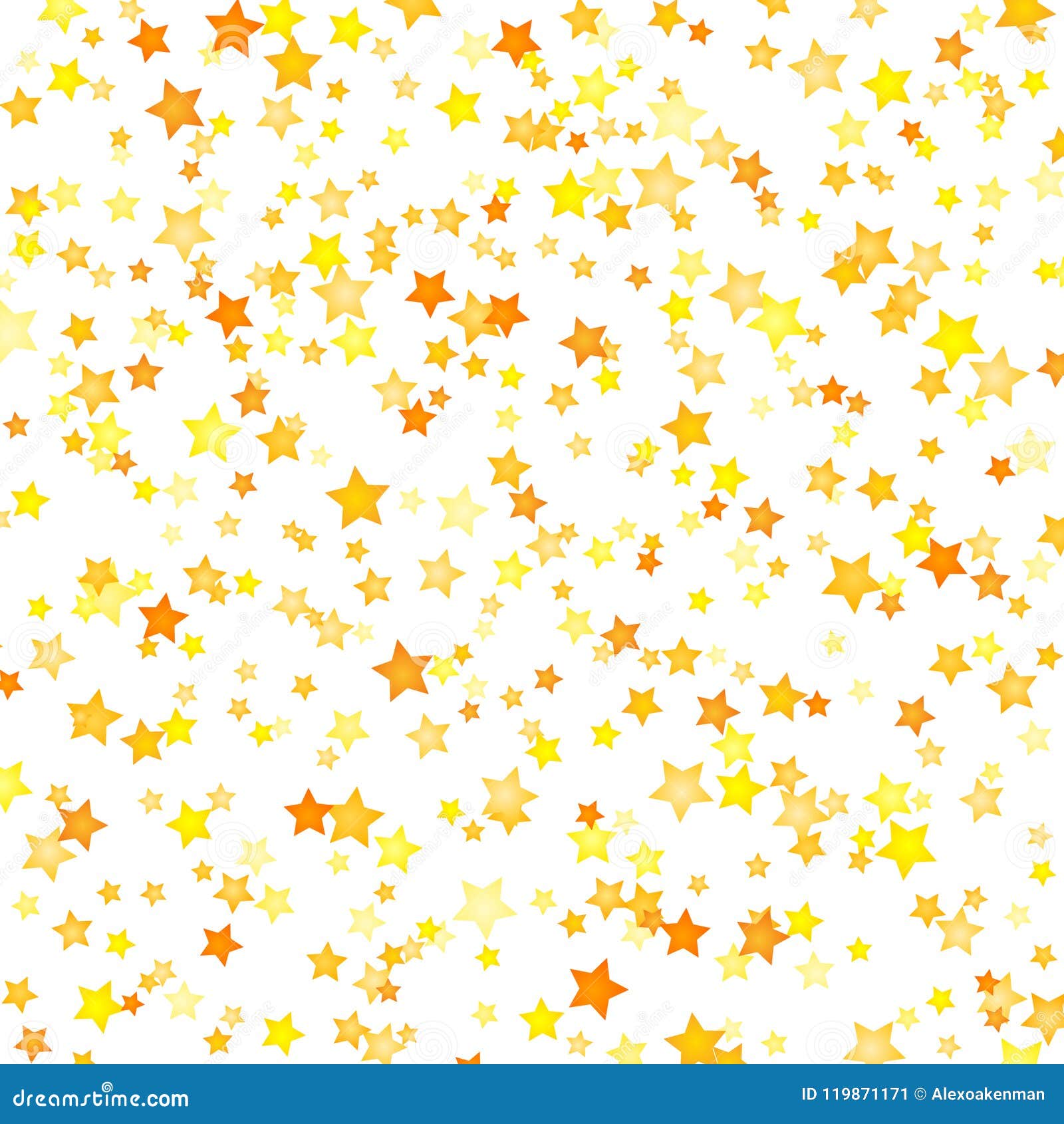 Vector Yellow Stars Background Element in Flat Style Stock Vector