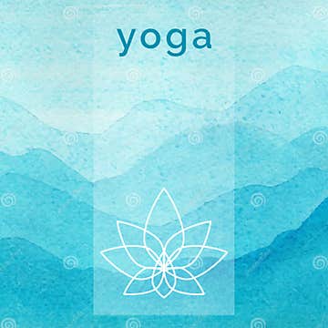 Vector Yoga Illustration. Poster for Yoga Class with a Nature Backdrop ...