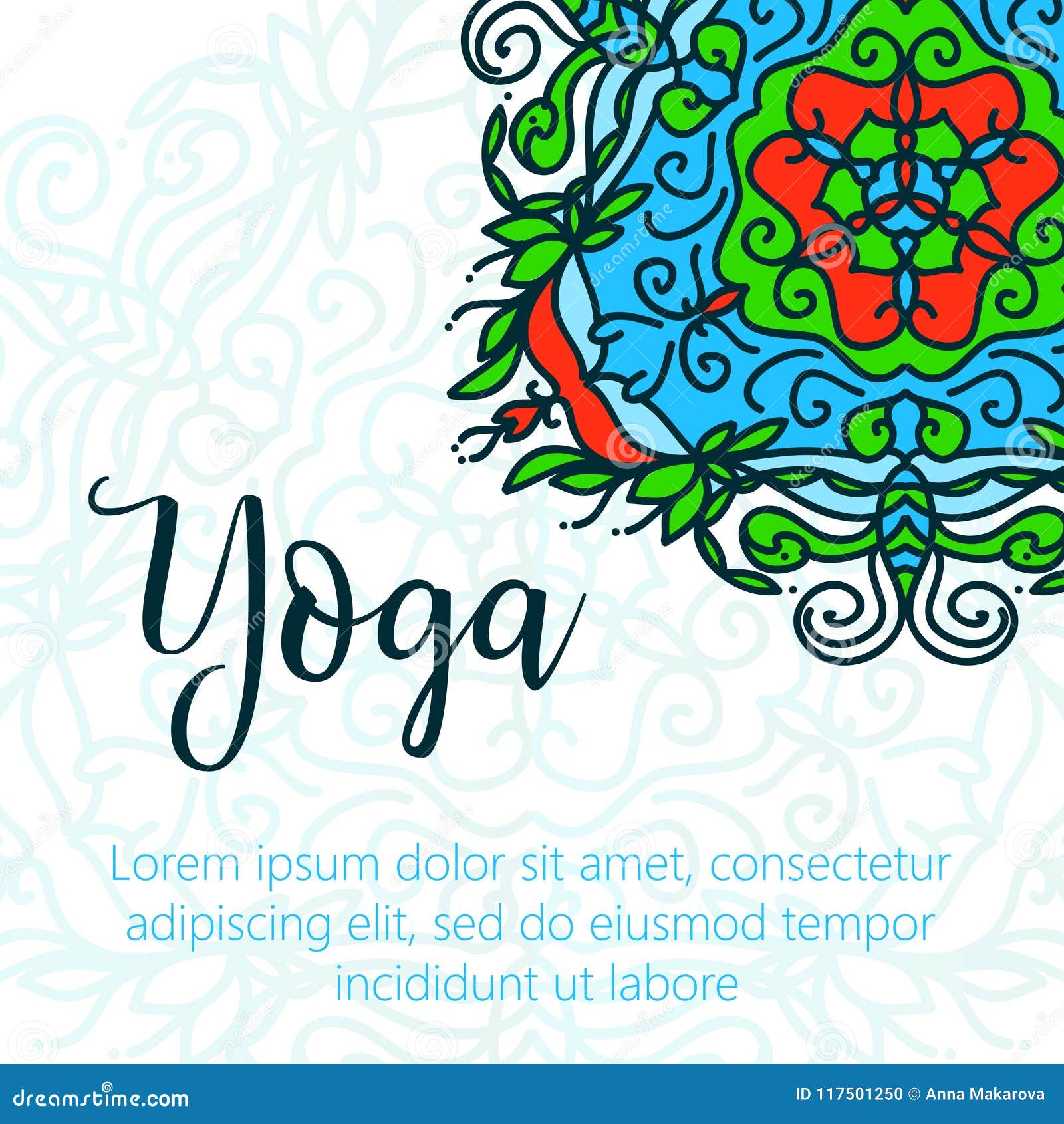 Portrait of international yoga day template