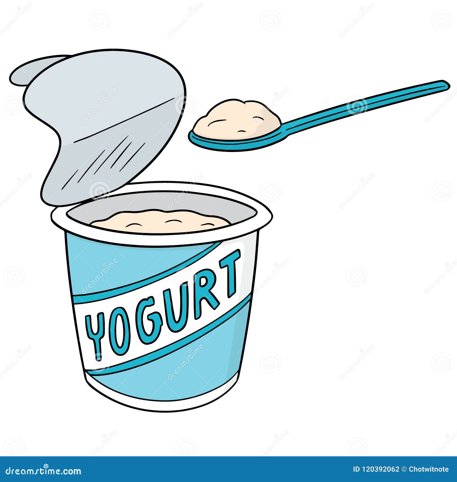 Vector of yogurt stock vector. Illustration of icon 120392062