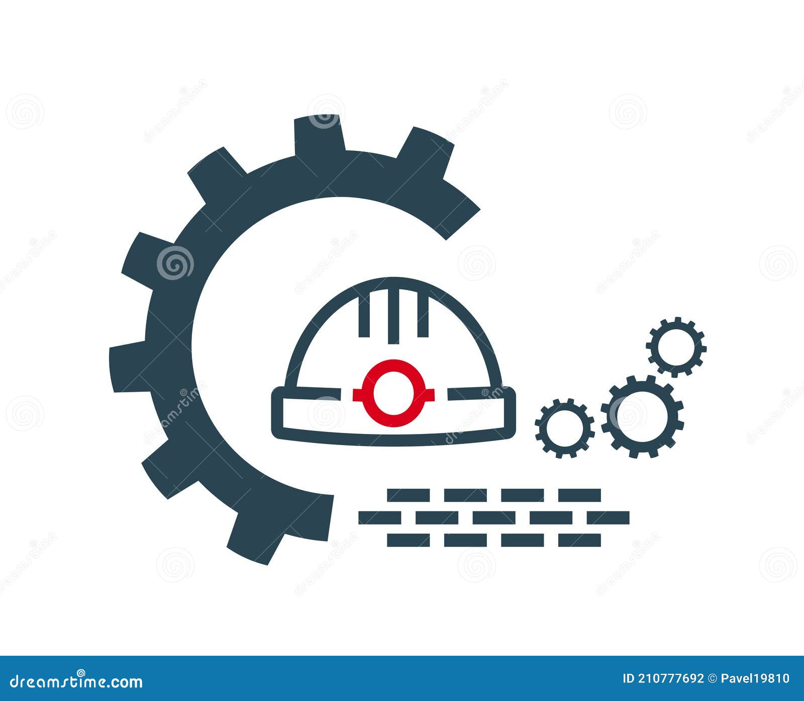 Vectorafbeelding Van Het Pictogram Van Het Helm Voor De Constructie Van ...