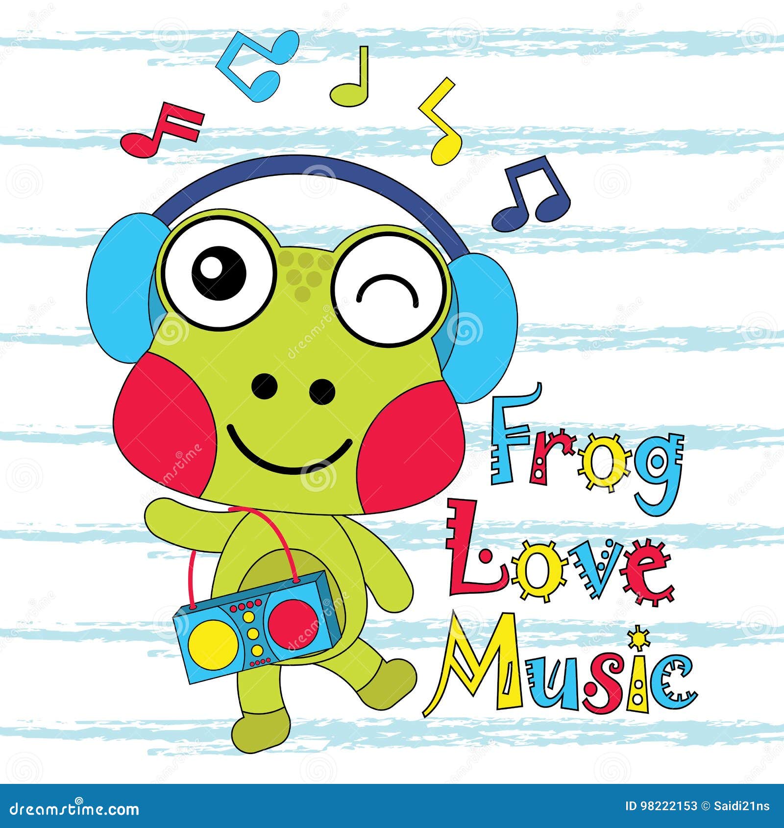 vectorbeeldverhaalillustratie van de leuke muziek van kikkerliefdes