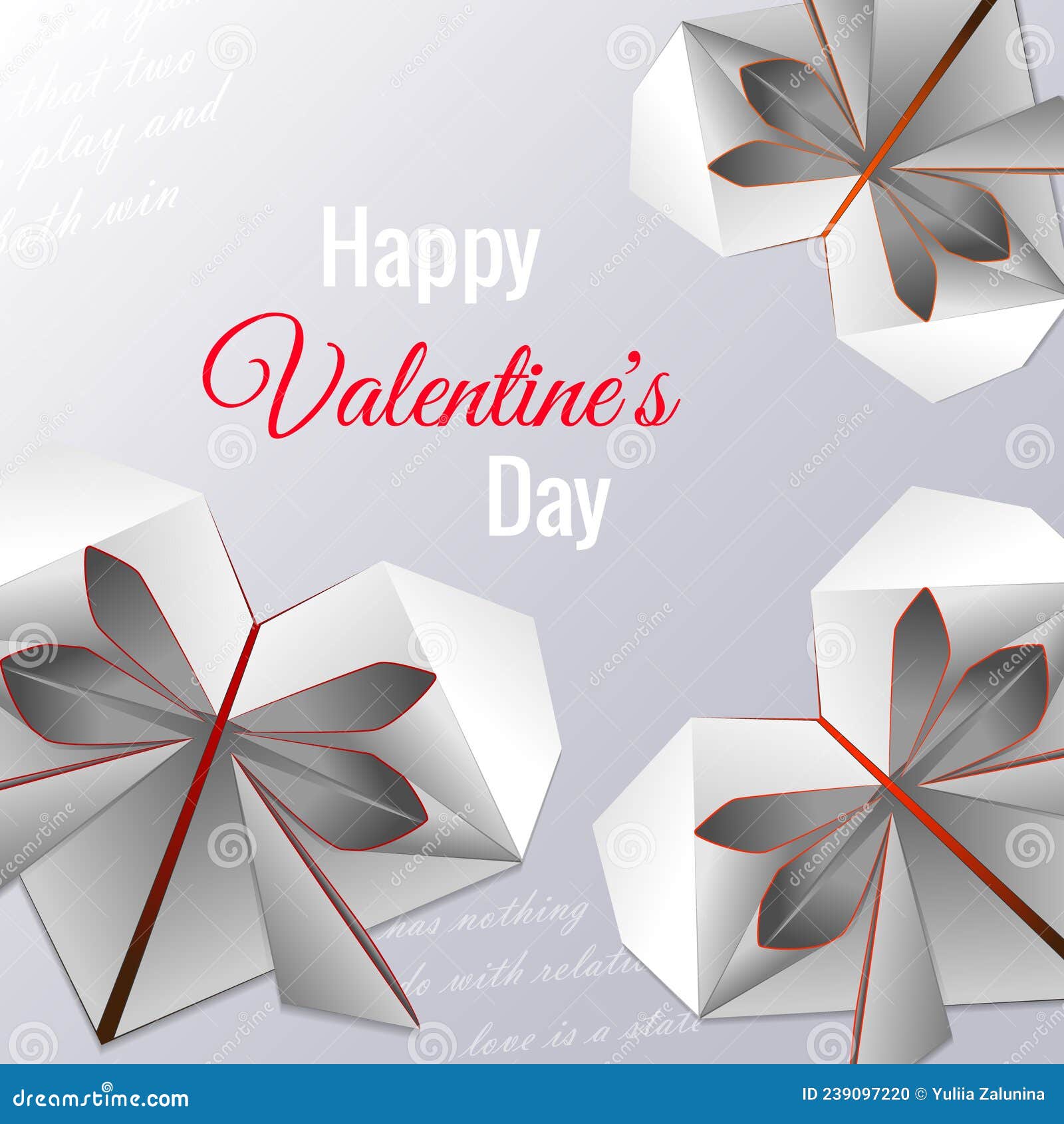 Joyeux Fond De Saint Valentin Avec Des Coeurs En Origami. Coeurs