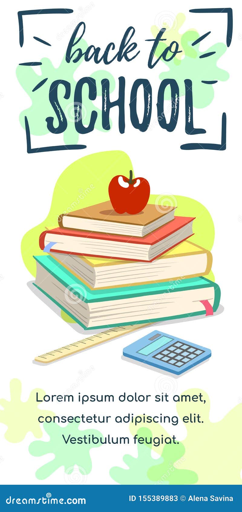 veertical banner school books
