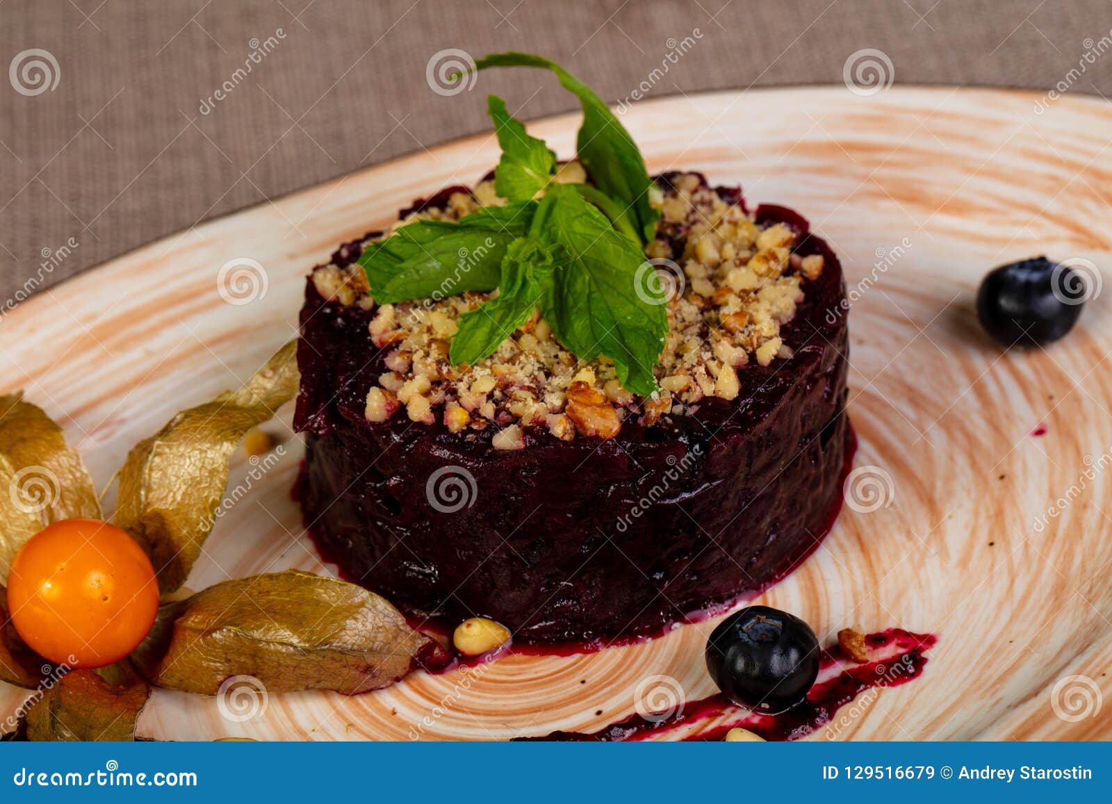 Vegan beetroot salad stock image. Image of ingredient 129516679