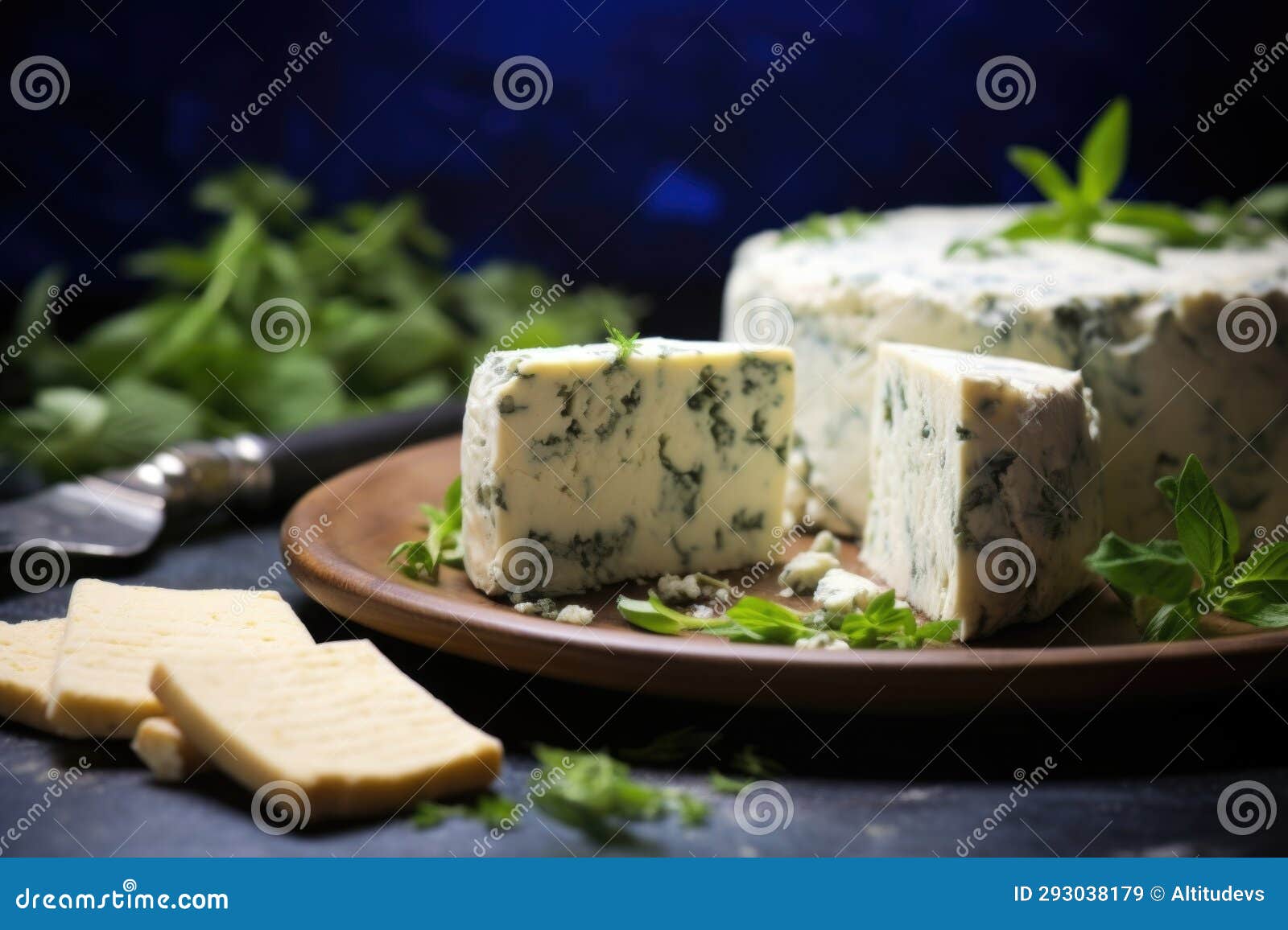 Vegan Blue Cheese with Fresh Figs Stock Image Image of culinary, food