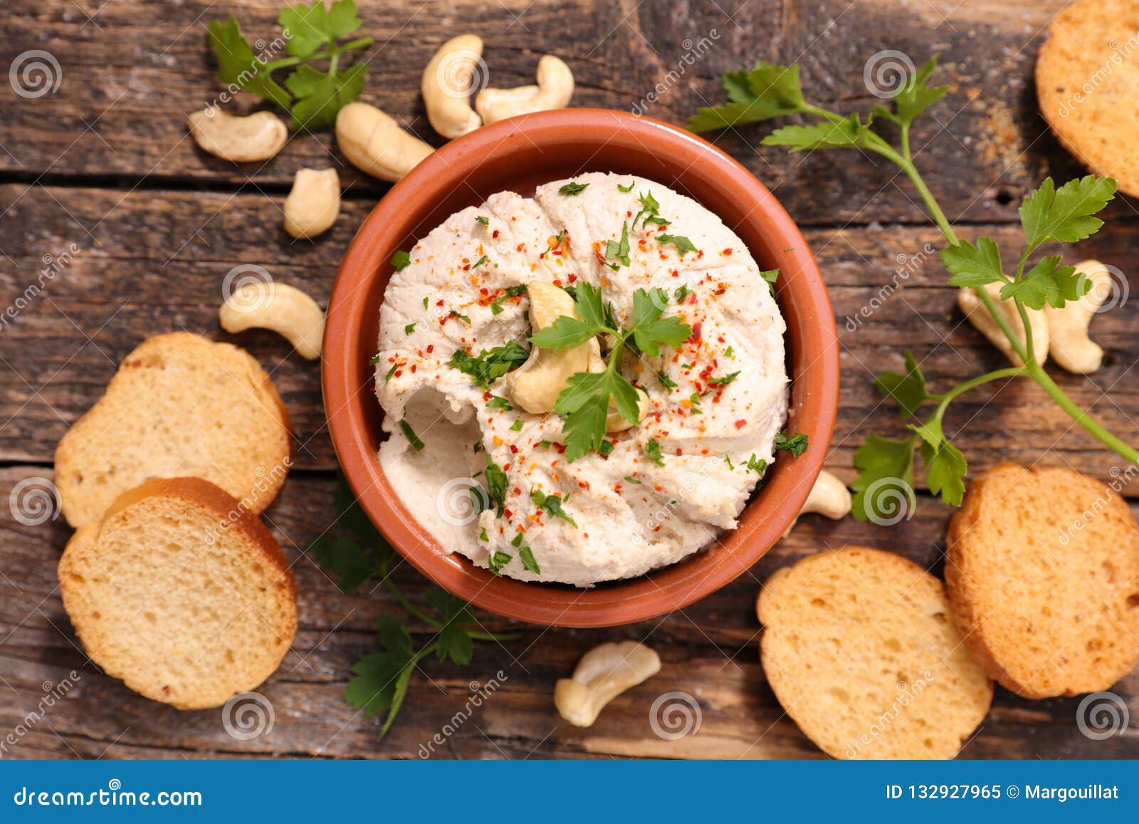 Vegan cheese and bread stock image. Image of creamy 132927965