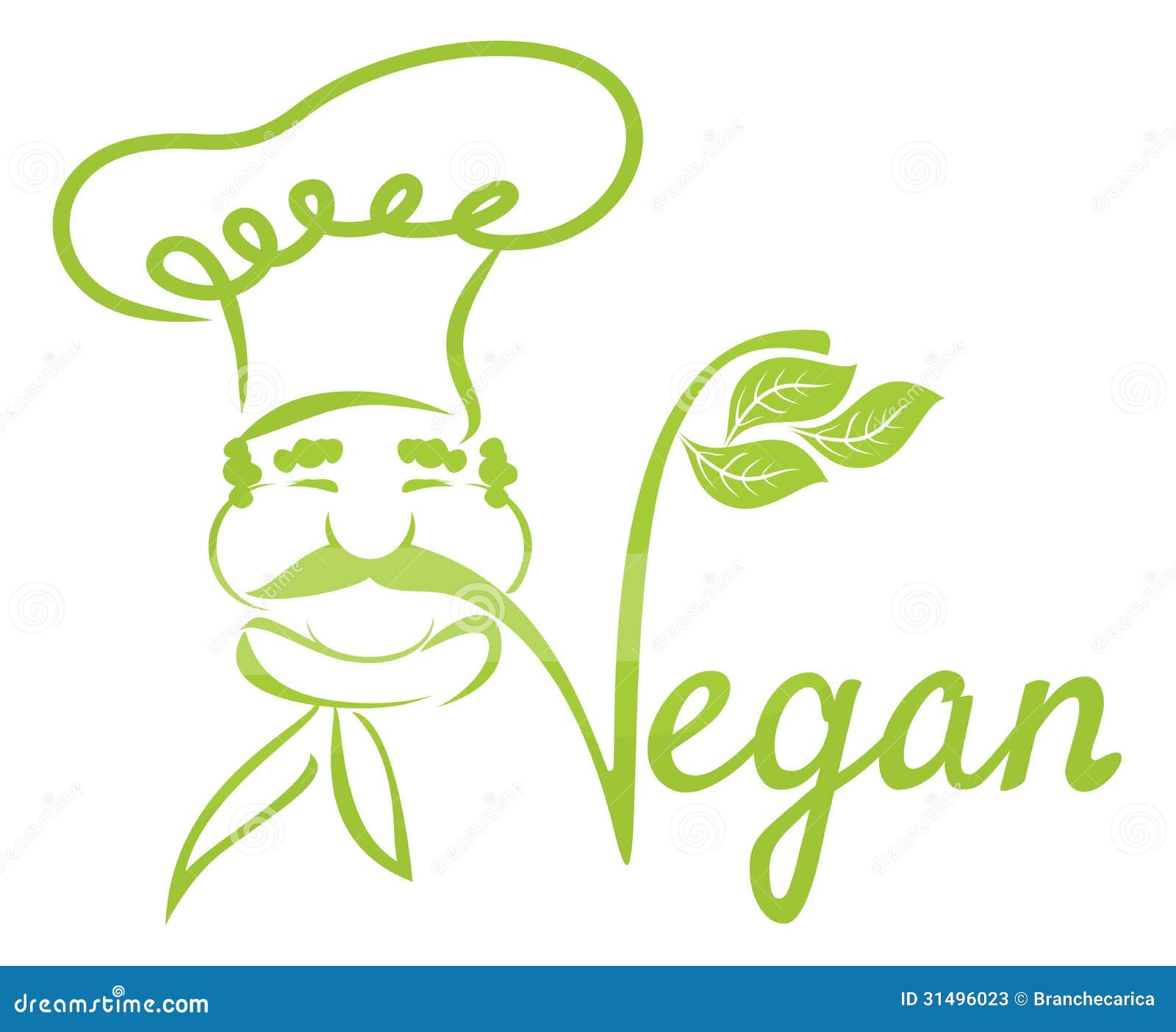 Vegan chef stock vector. Illustration of rabbit, plant 