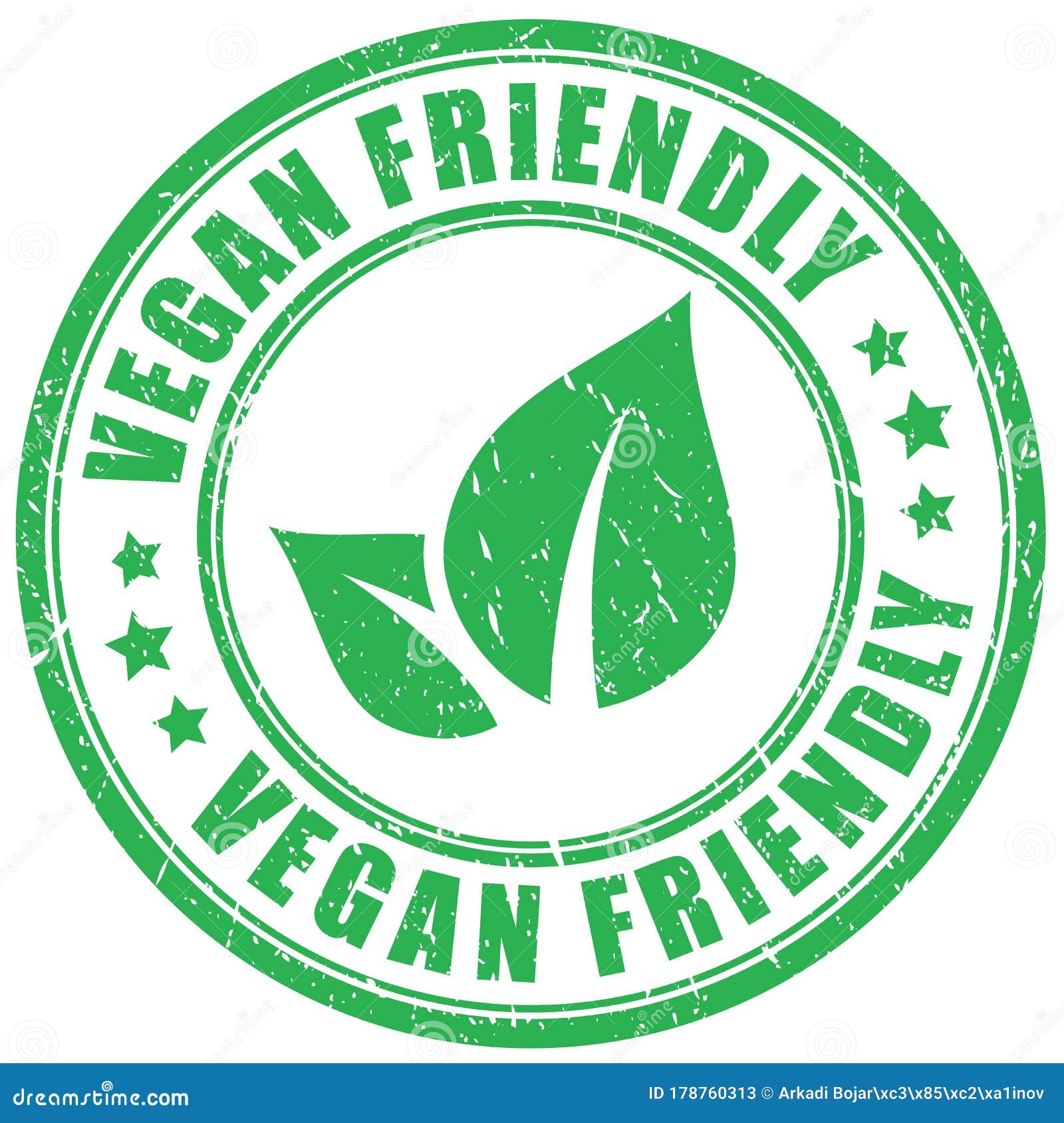 Vegan Friendly Sign Or Stamp Cartoon Vector 155908521