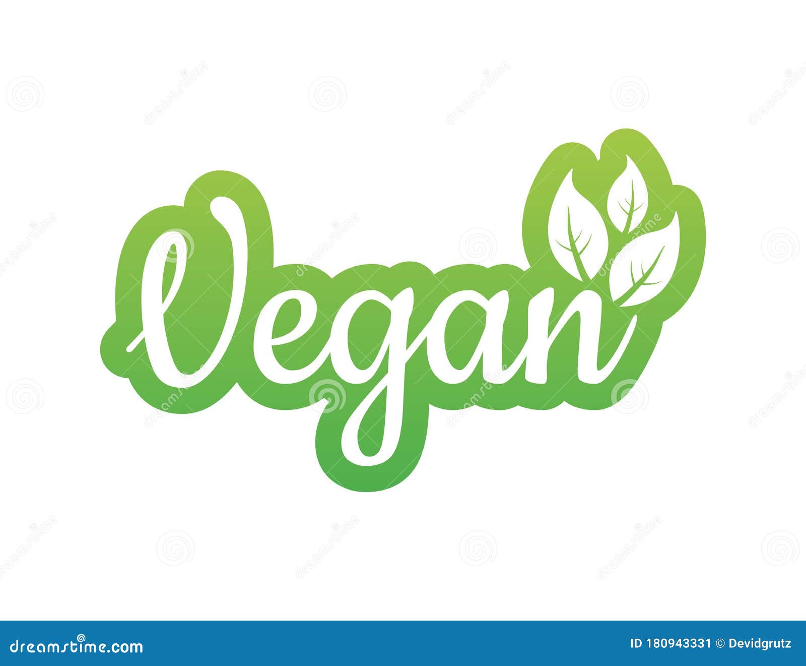 Vegan Icon Design. Green Vegan Friendly Symbol Stock Vector