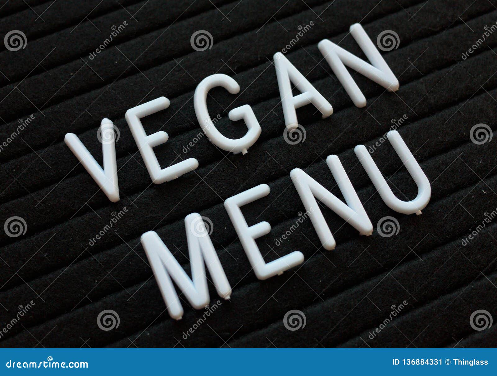 Vegan Menu On A Letters Board Stock Image - Image of message