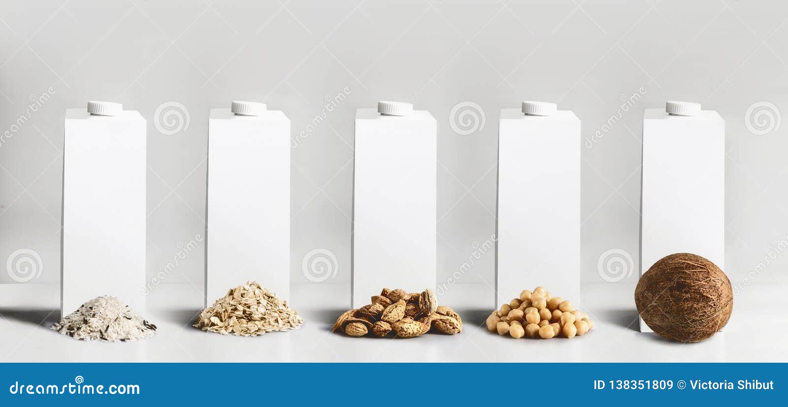 Download Vegan Milk Concept. White Blank Packaging, Tetra-pack ...