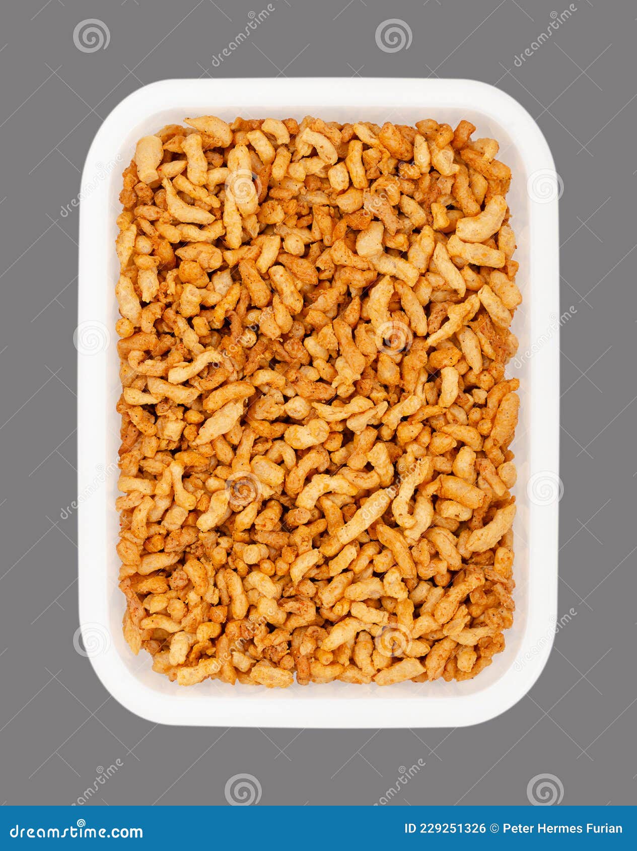 Vegan Minced Meat, Ground Meat Substitute, in a White Freezing Box