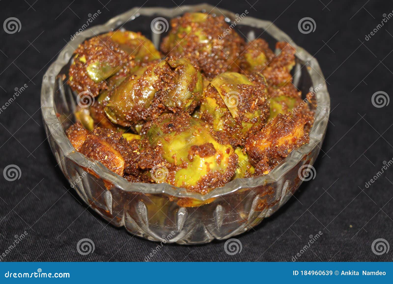 Vegan and Potato Indian Dish Stock Image - Image of coriander, green