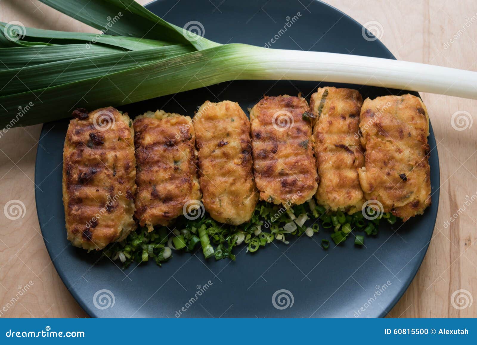 Vegan Potato Patties with Herbs and Onions Stock Photo Image of