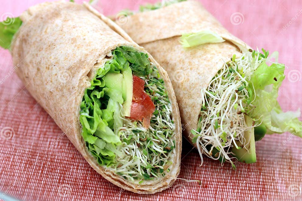 Vegan sandwich wraps stock image. Image of dinner, fast 5889463