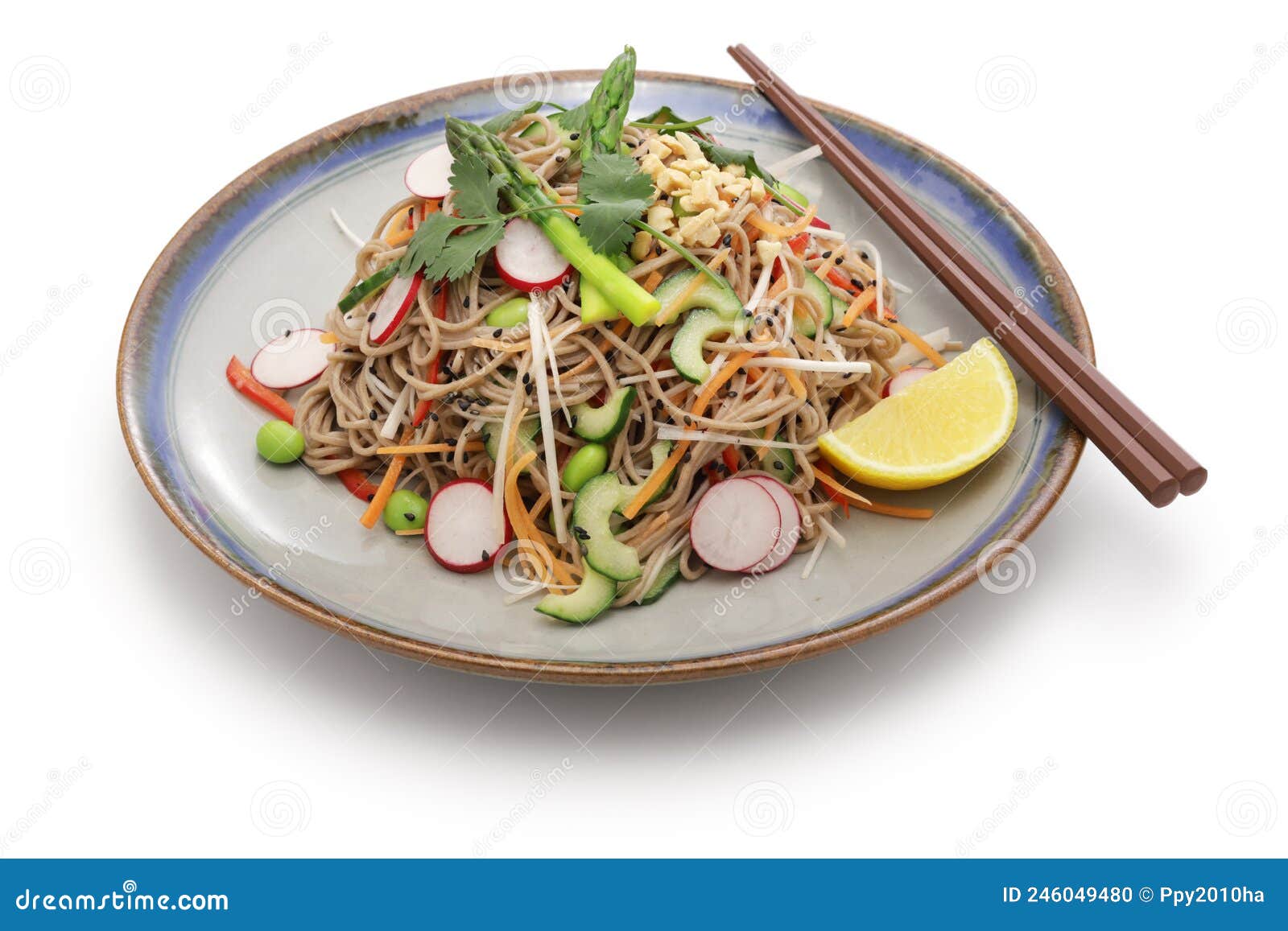 Vegan soba noodle salad stock photo. Image of healthy - 246049480