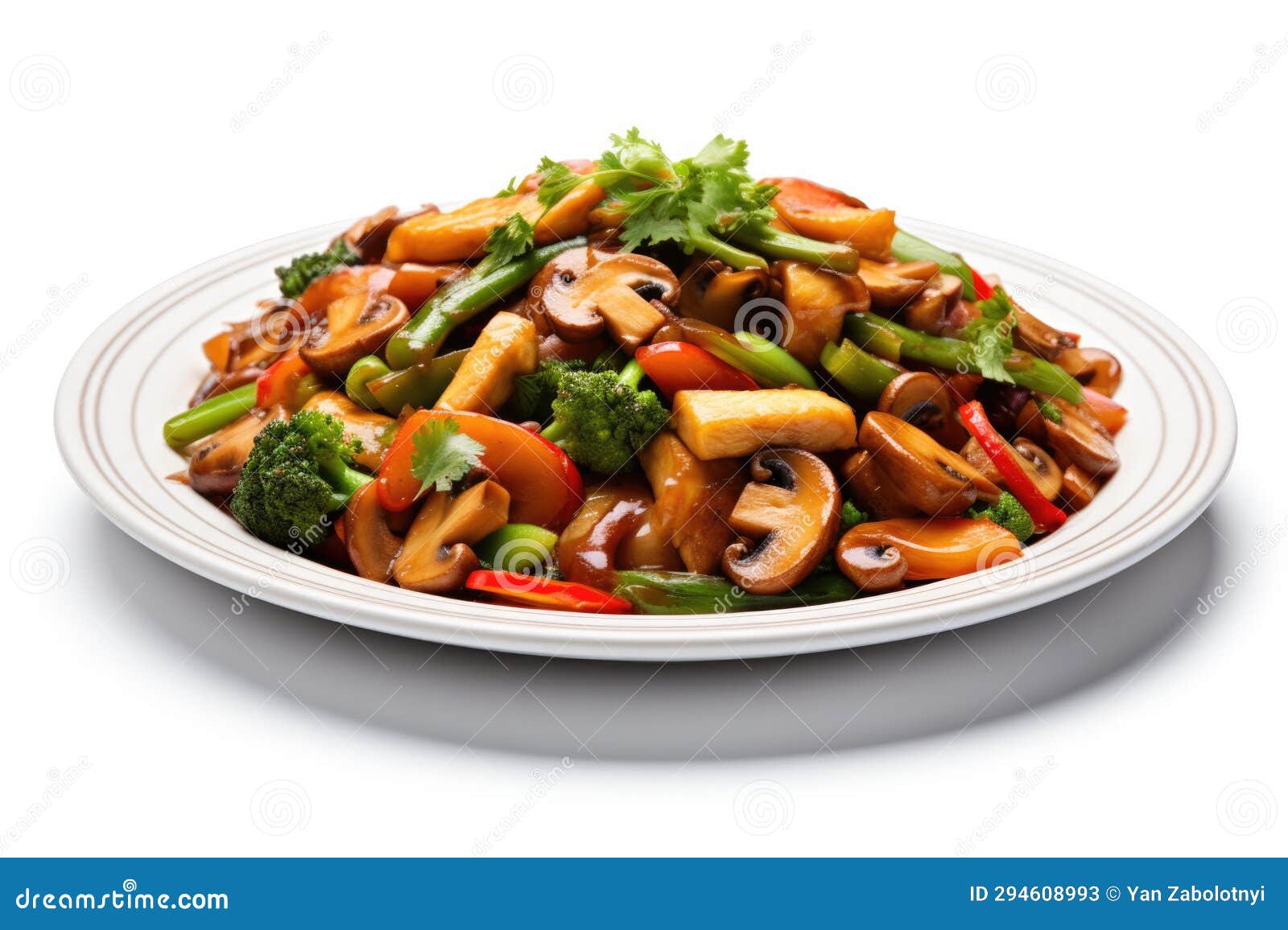 Vegan Stirfry on a Transparent Background Stock Illustration ...