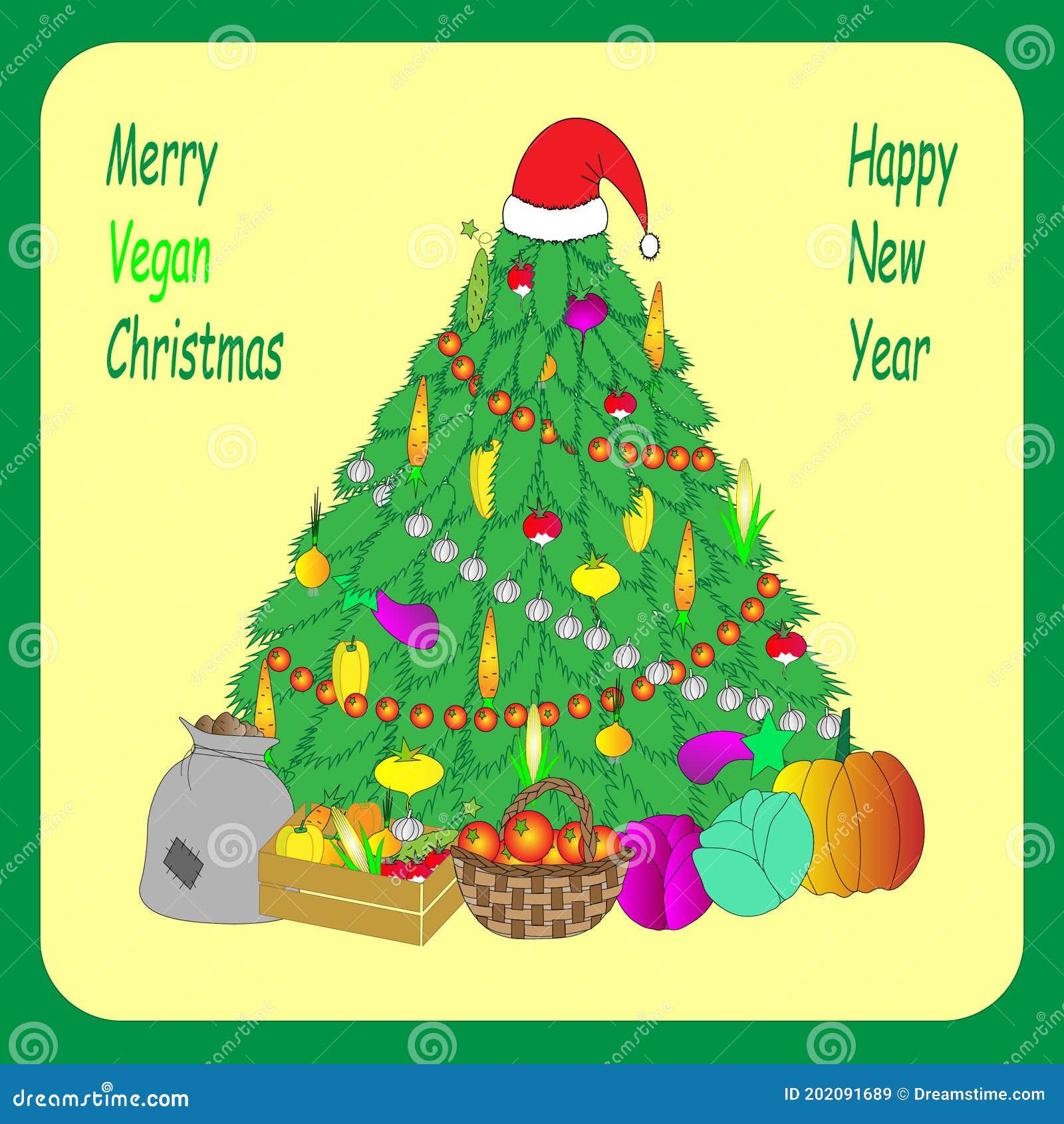 Vegan_tree stock vector. Illustration of lifestyle, green 202091689