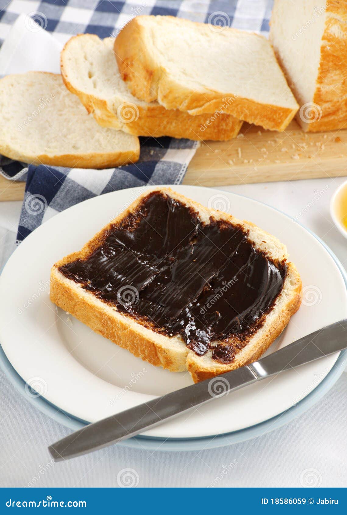Vegemite Sandwich stock image. Image of knife, food, extract 18586059