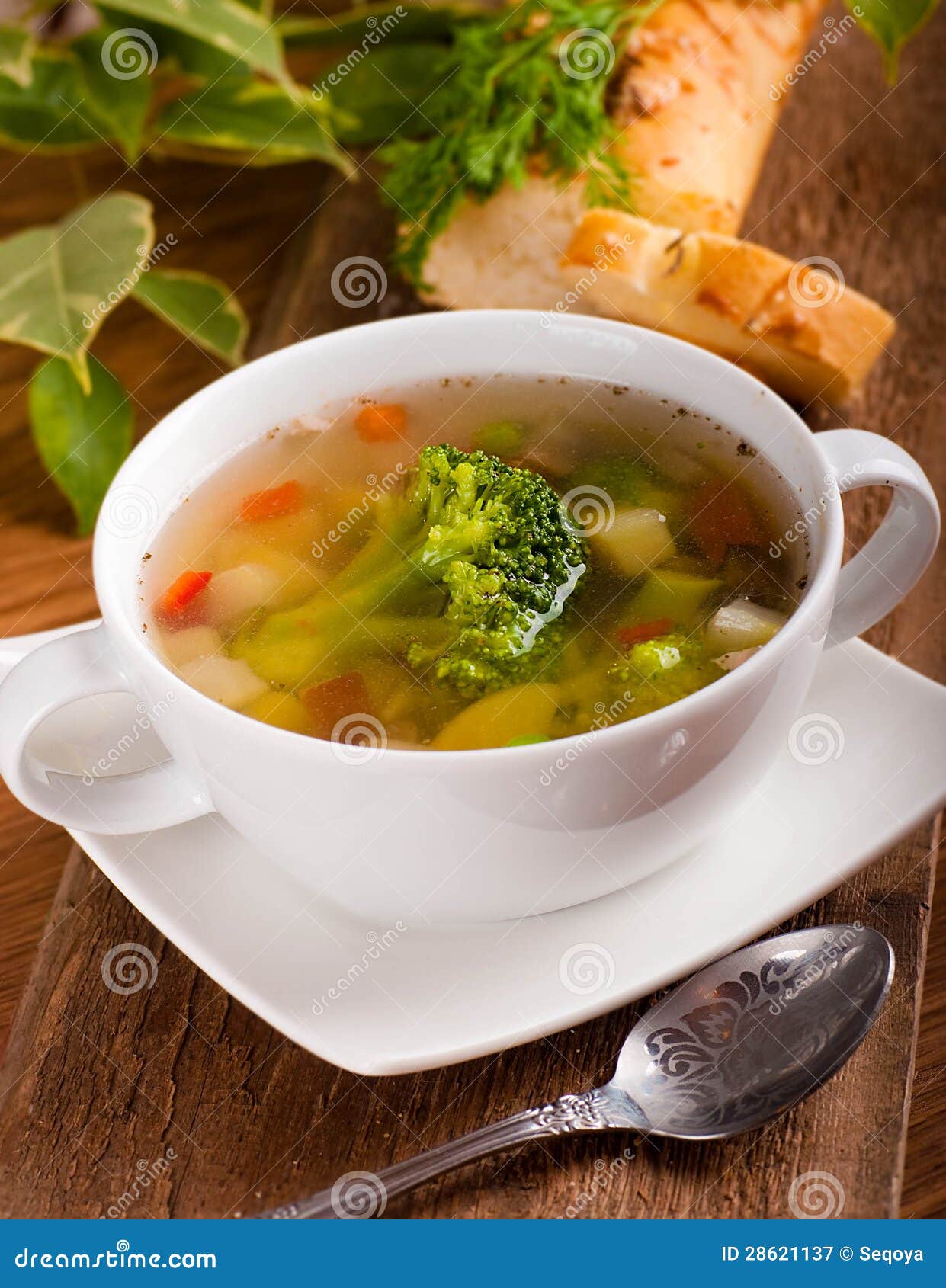Vegetable Broccoli Soup and Carrots Stock Image Image of background