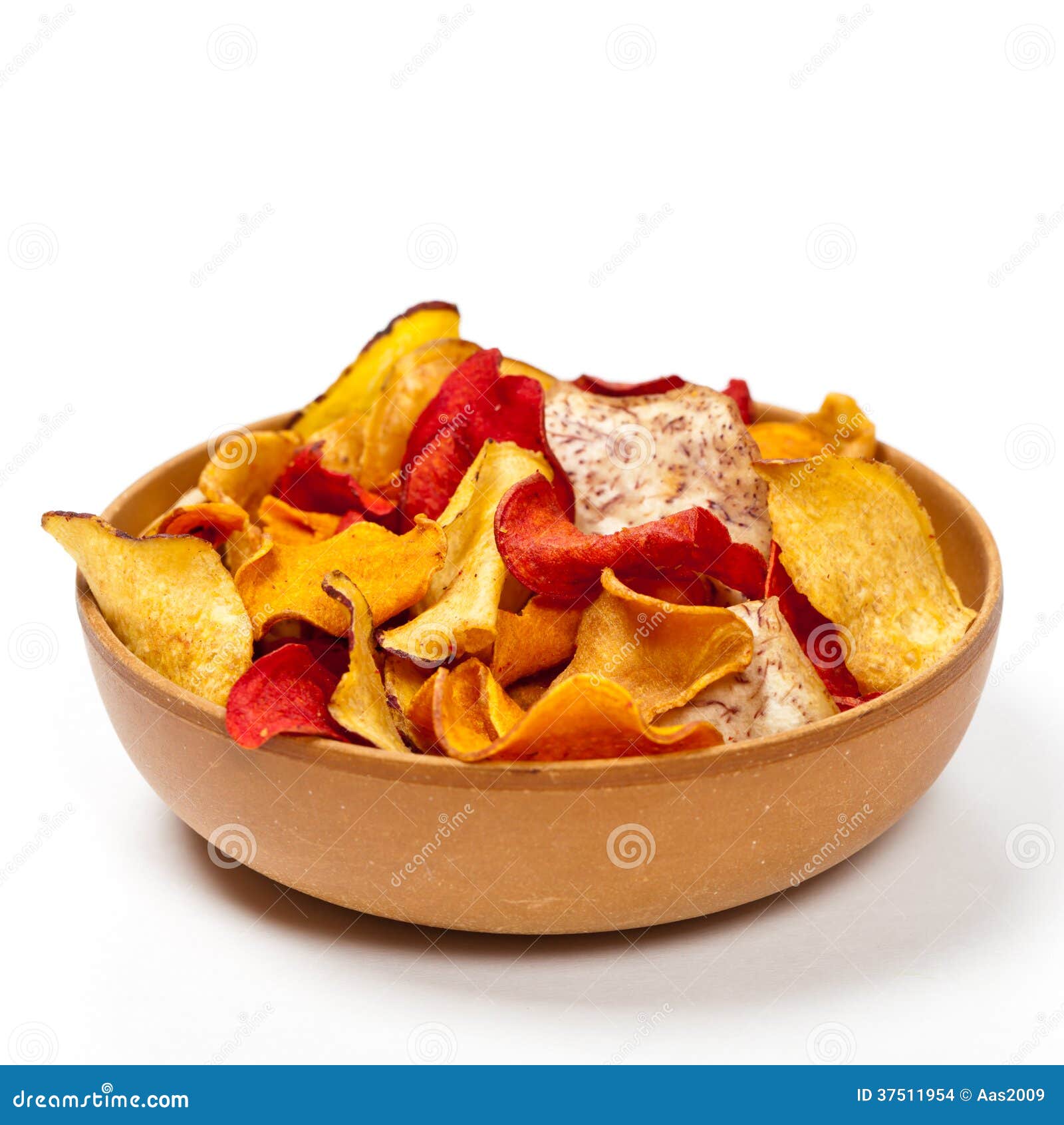 Vegetable Chips with Sea Salt Stock Photo Image of junk, fried 37511954
