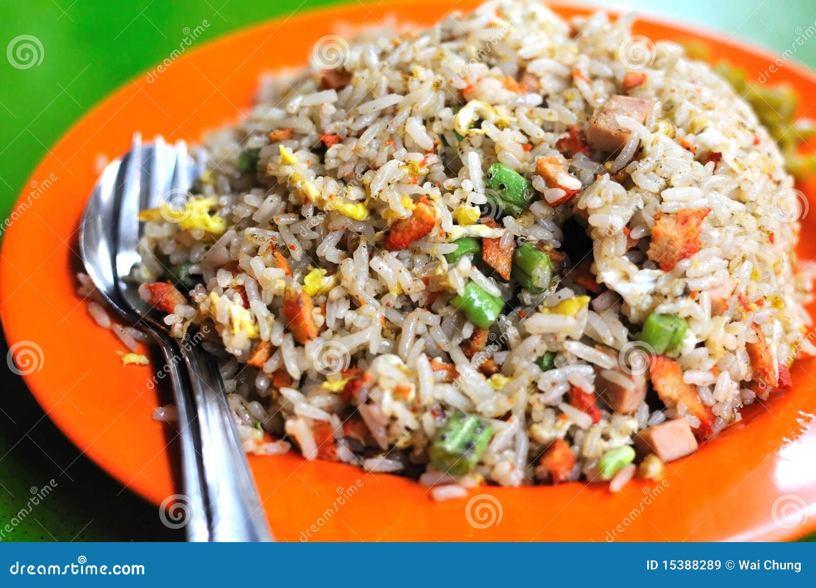 Vegetable Fried Rice Thai Menu With Onion And Carrot Islated On White Background RoyaltyFree
