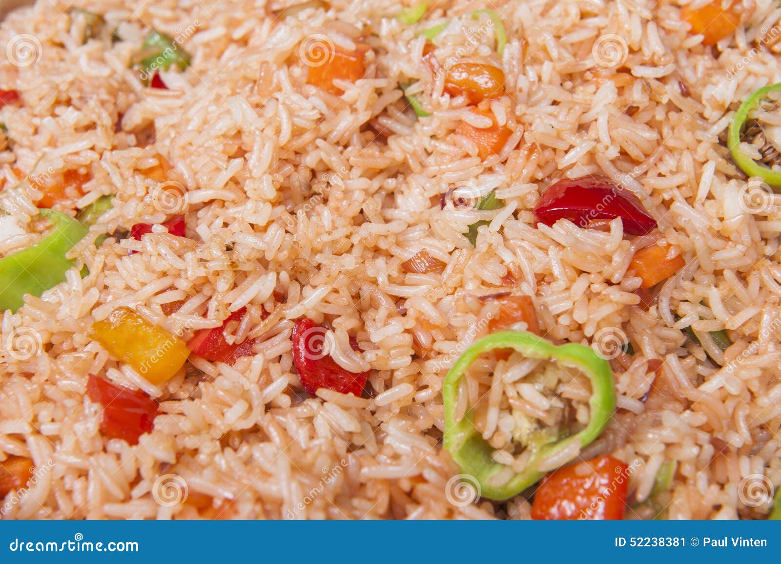Vegetable Fried Rice at a Chinese Restaurant Buffet Stock Image Image